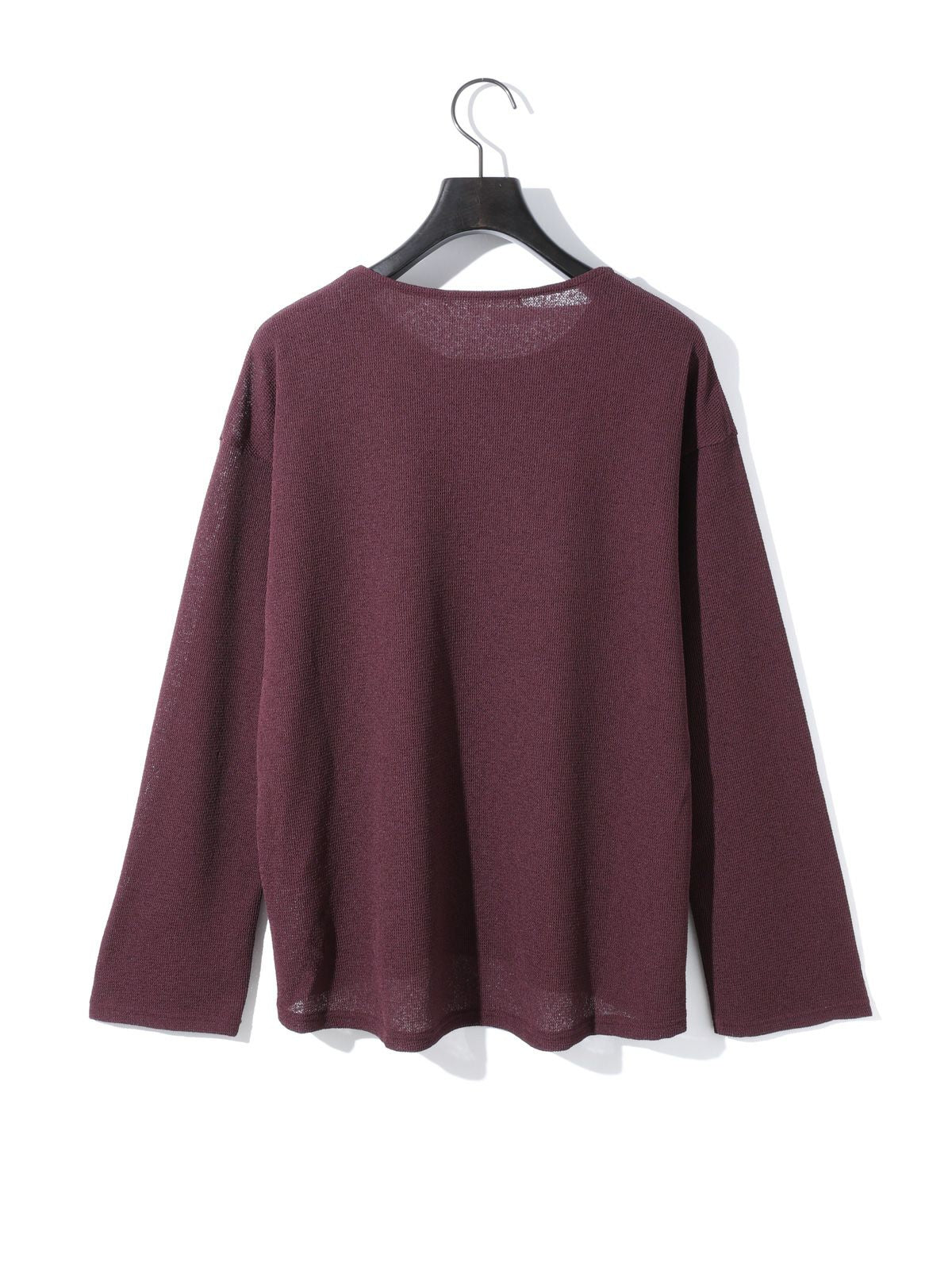 sheer waffle pullover