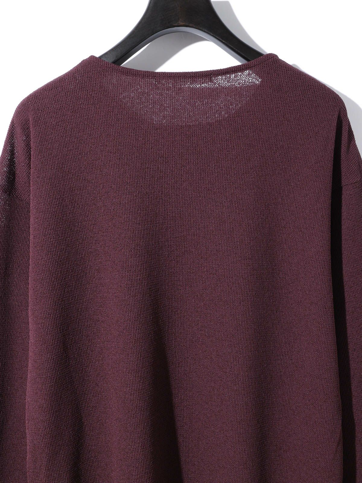 sheer waffle pullover