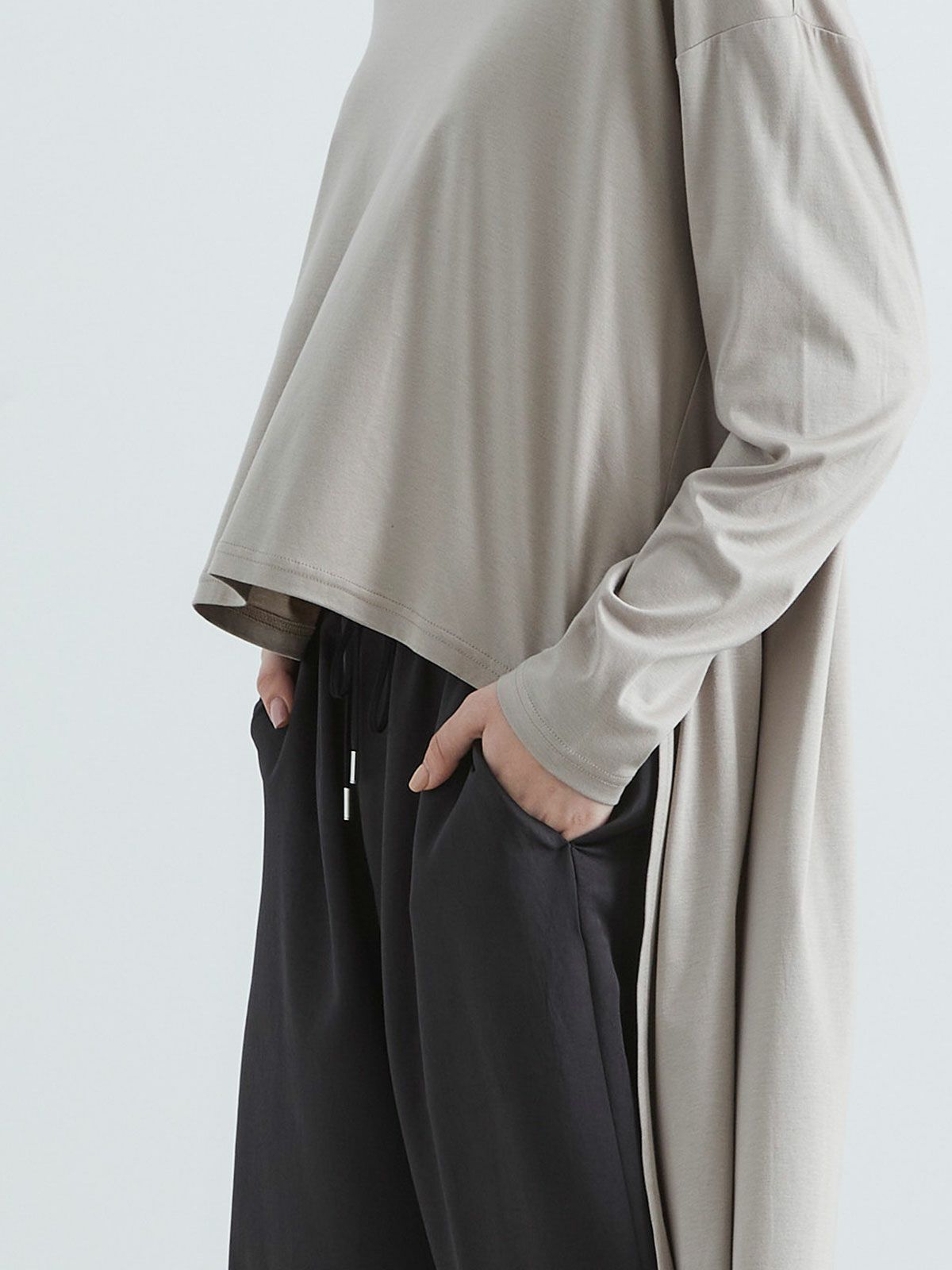 クルーネックロングバックプルオーバー(4-1132)