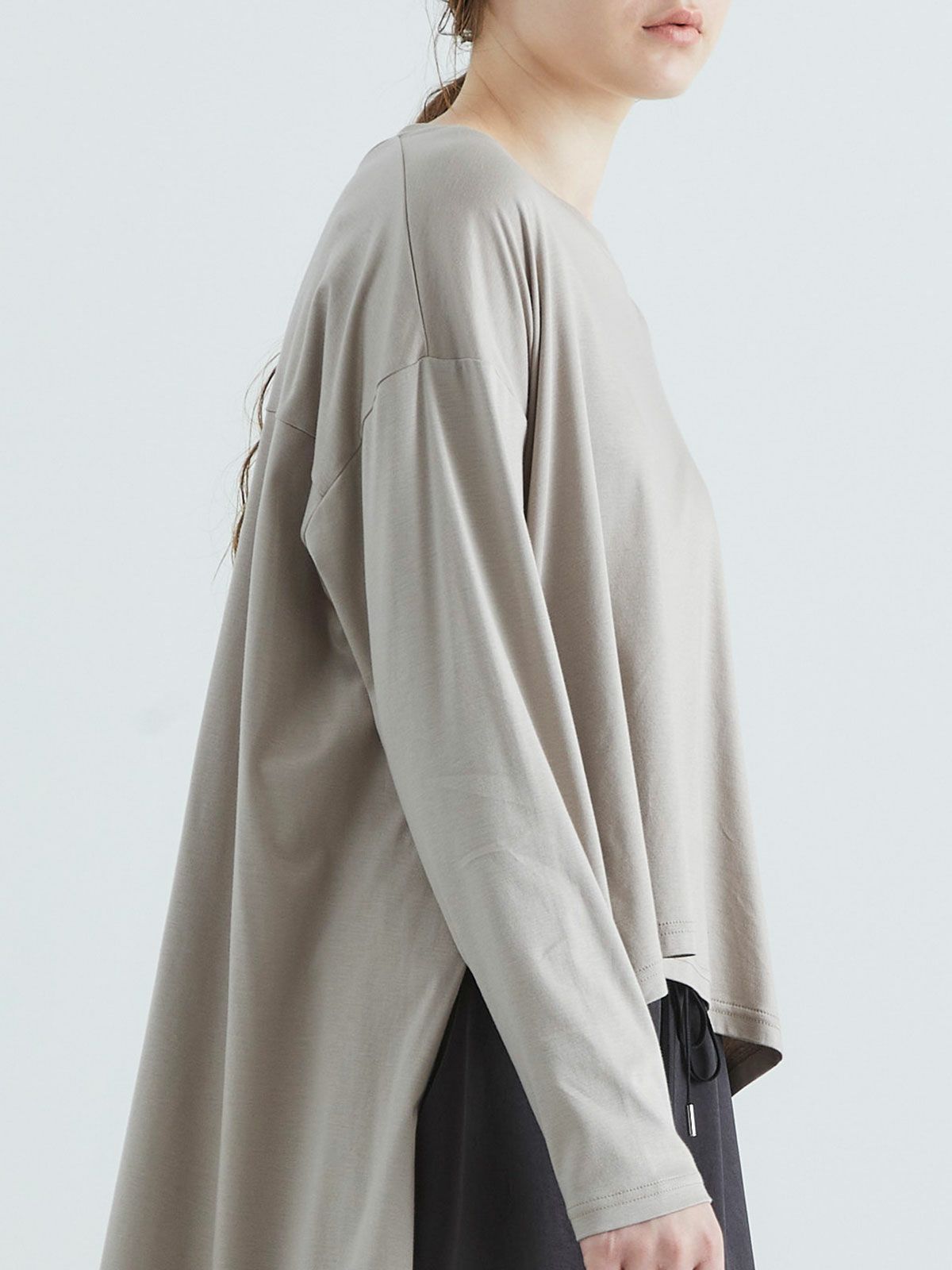 クルーネックロングバックプルオーバー(4-1132)