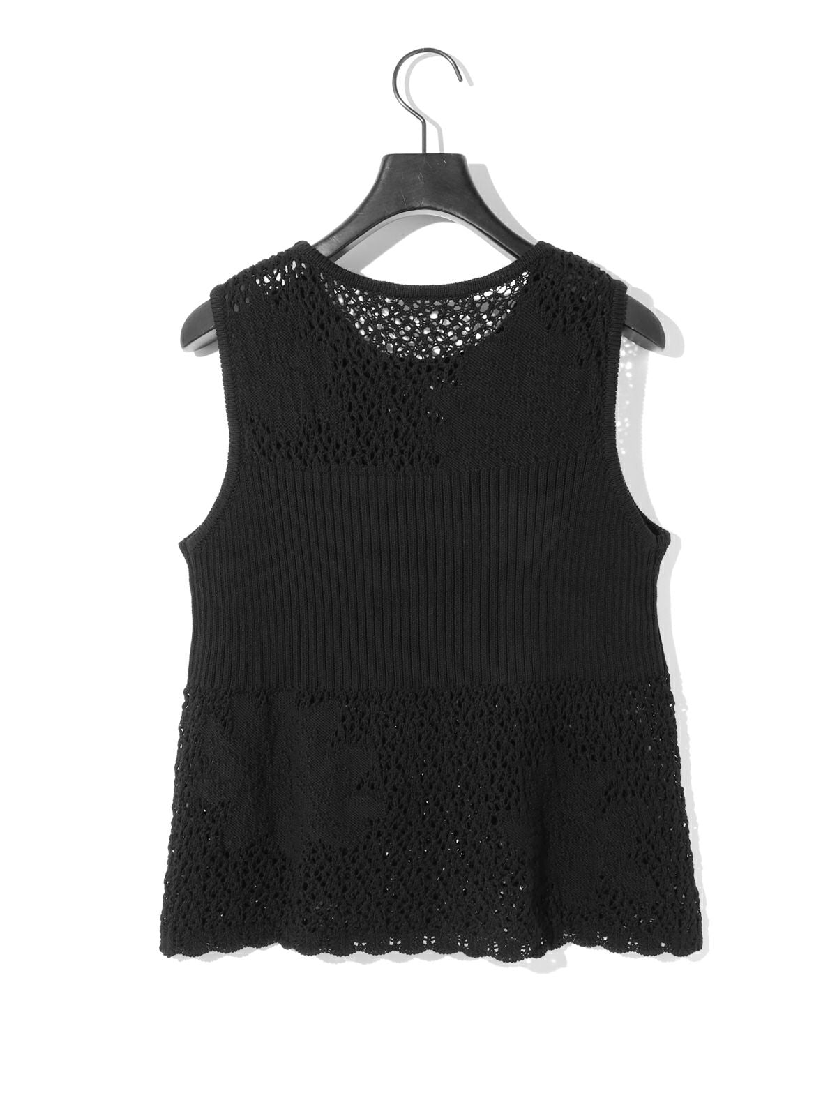 lace rib vest