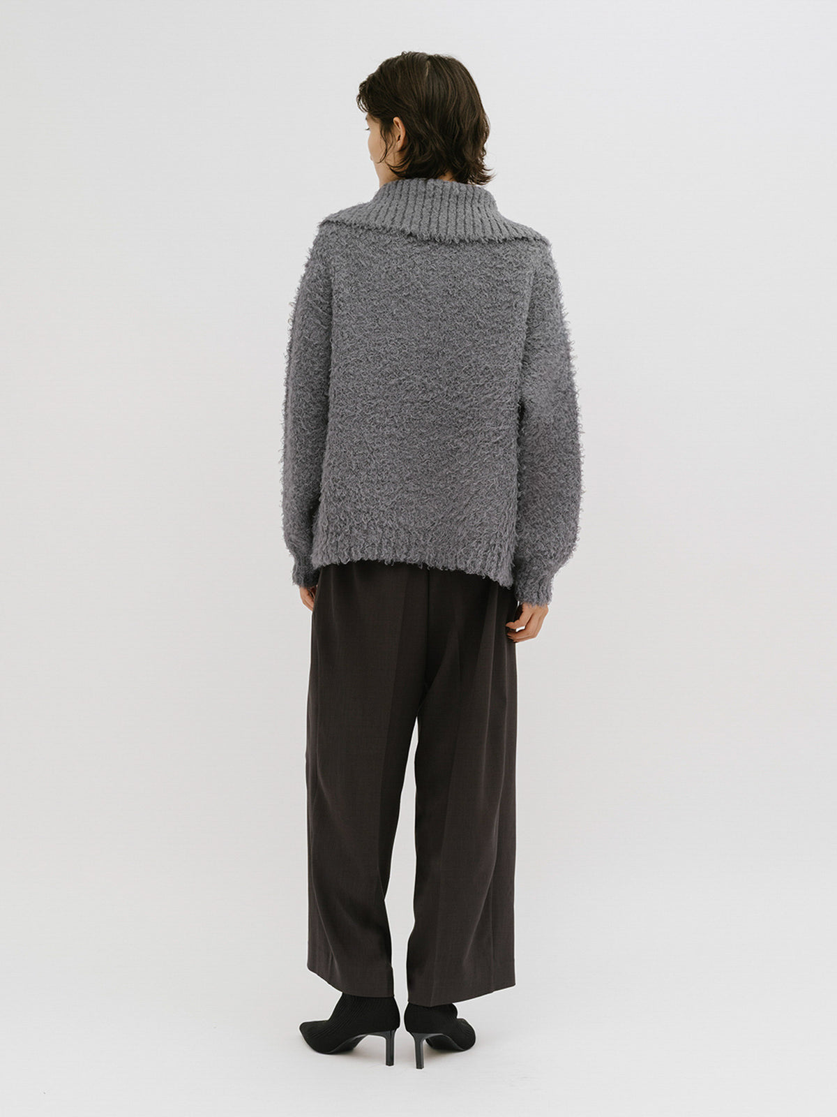 cloud loop zip knit