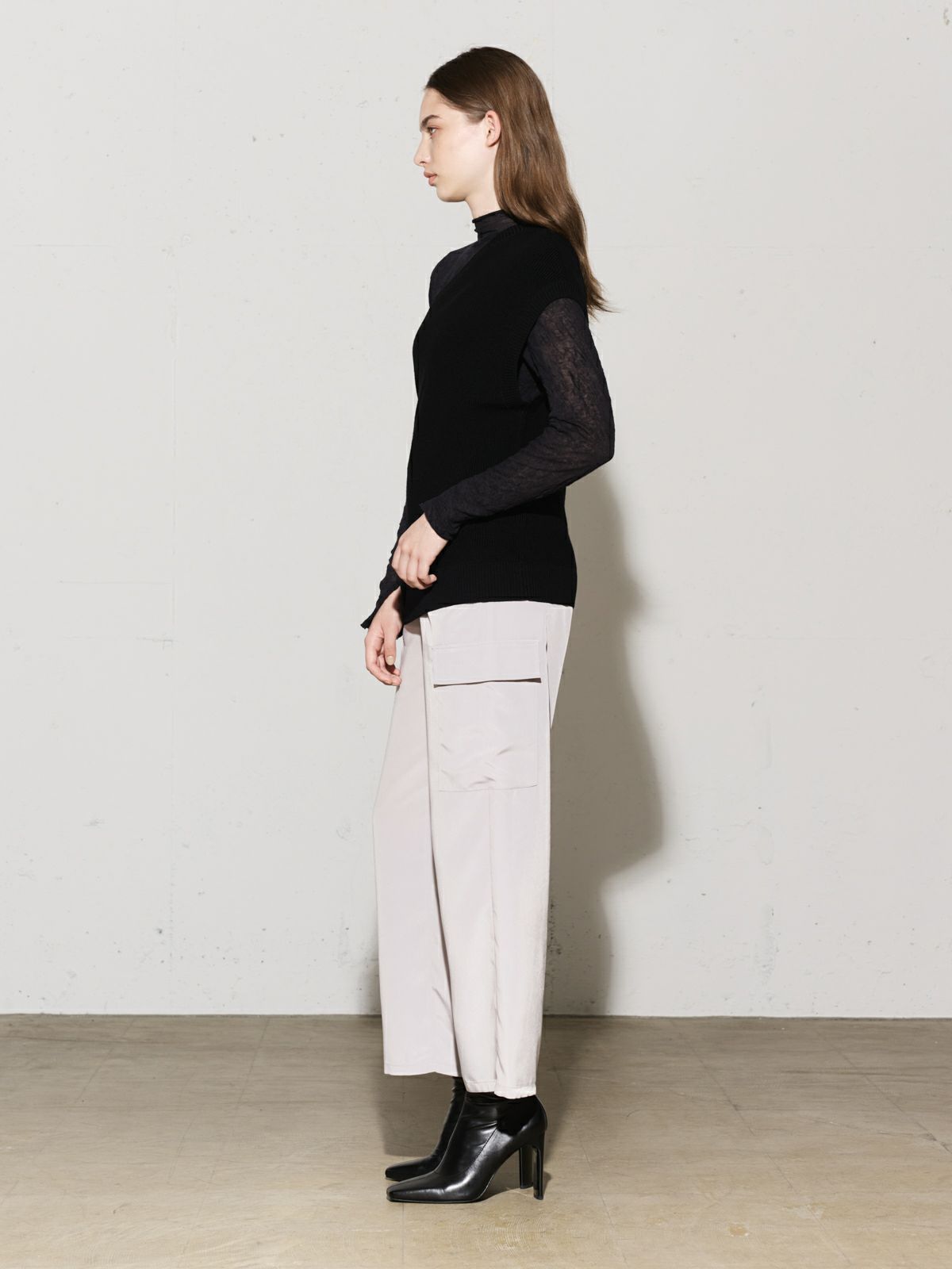 ワンショルダーハーフカーディガントップス(4-1060)