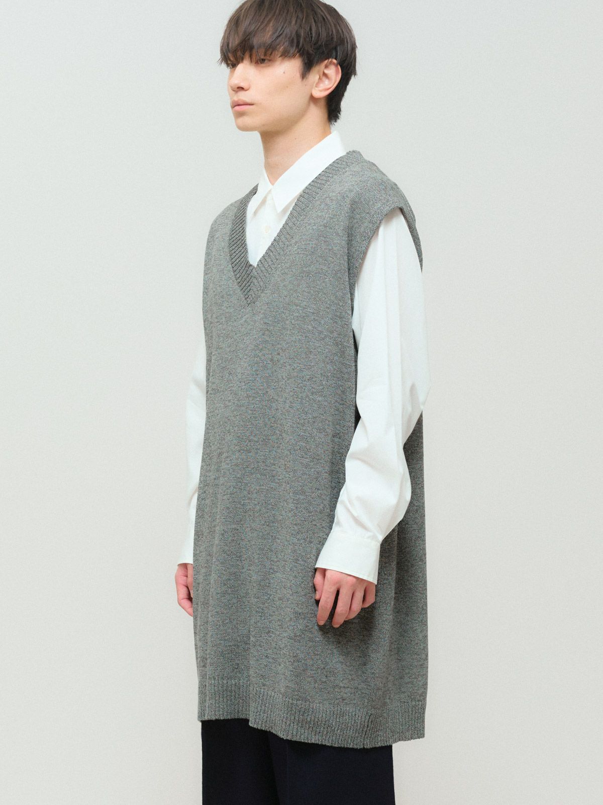 washi/wool big vest