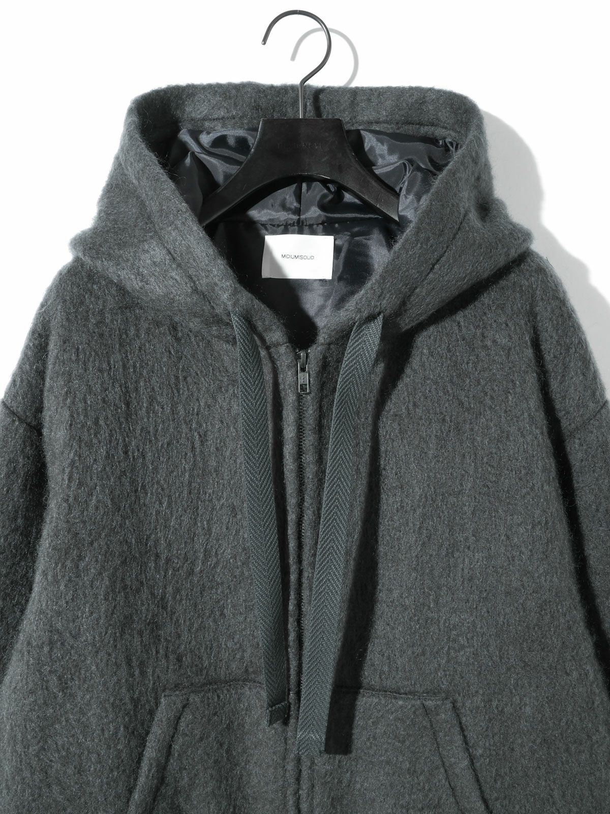 shaggy zip up hoodie