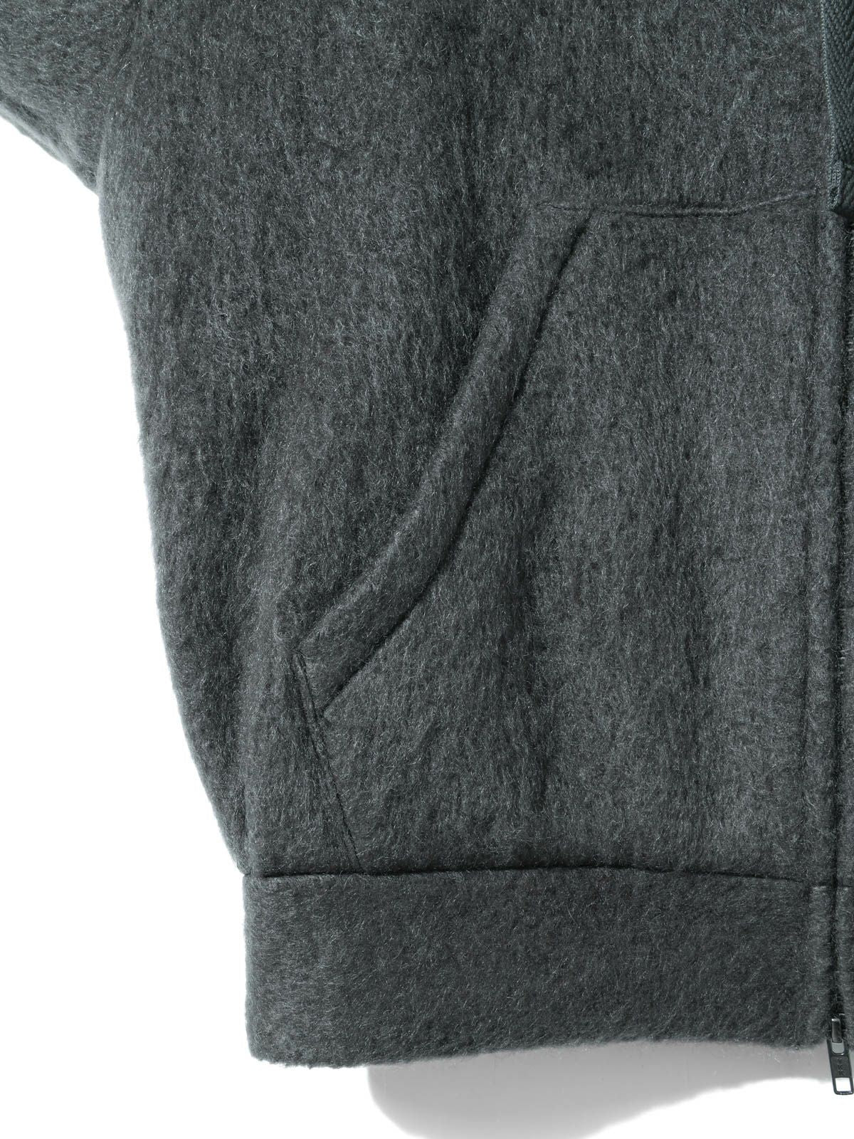 shaggy zip up hoodie