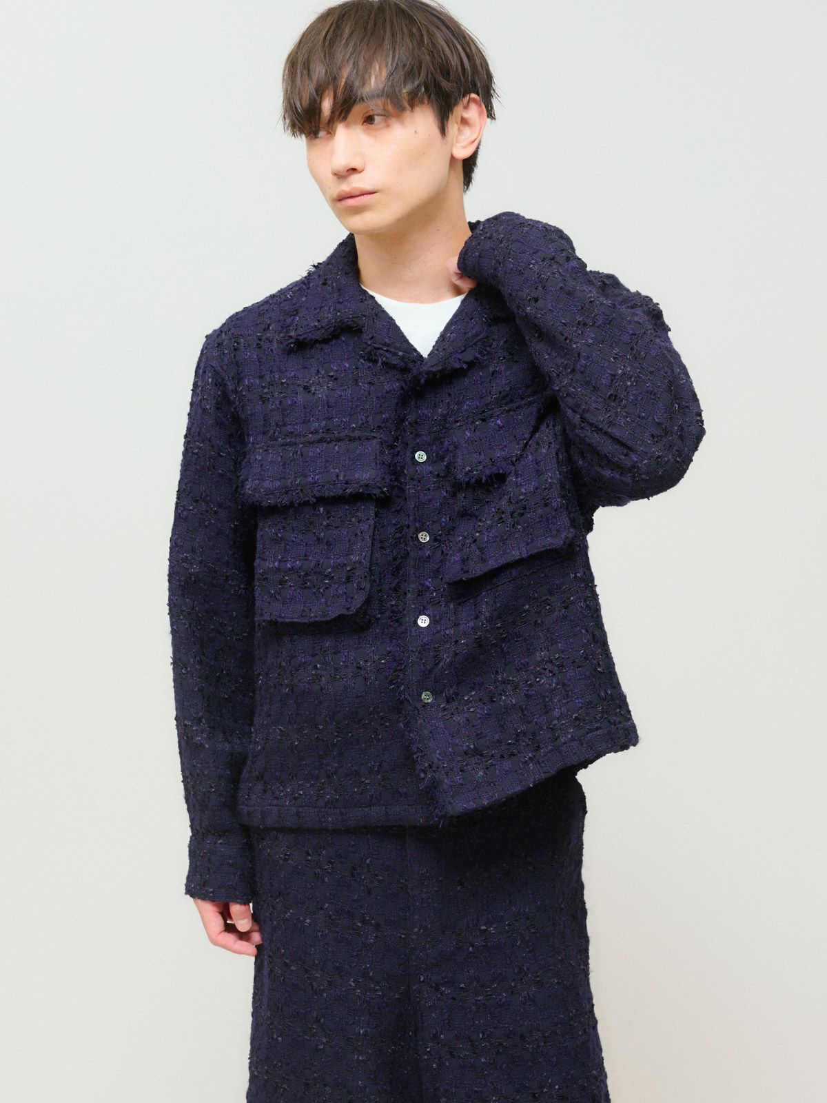 bright tweed blouson