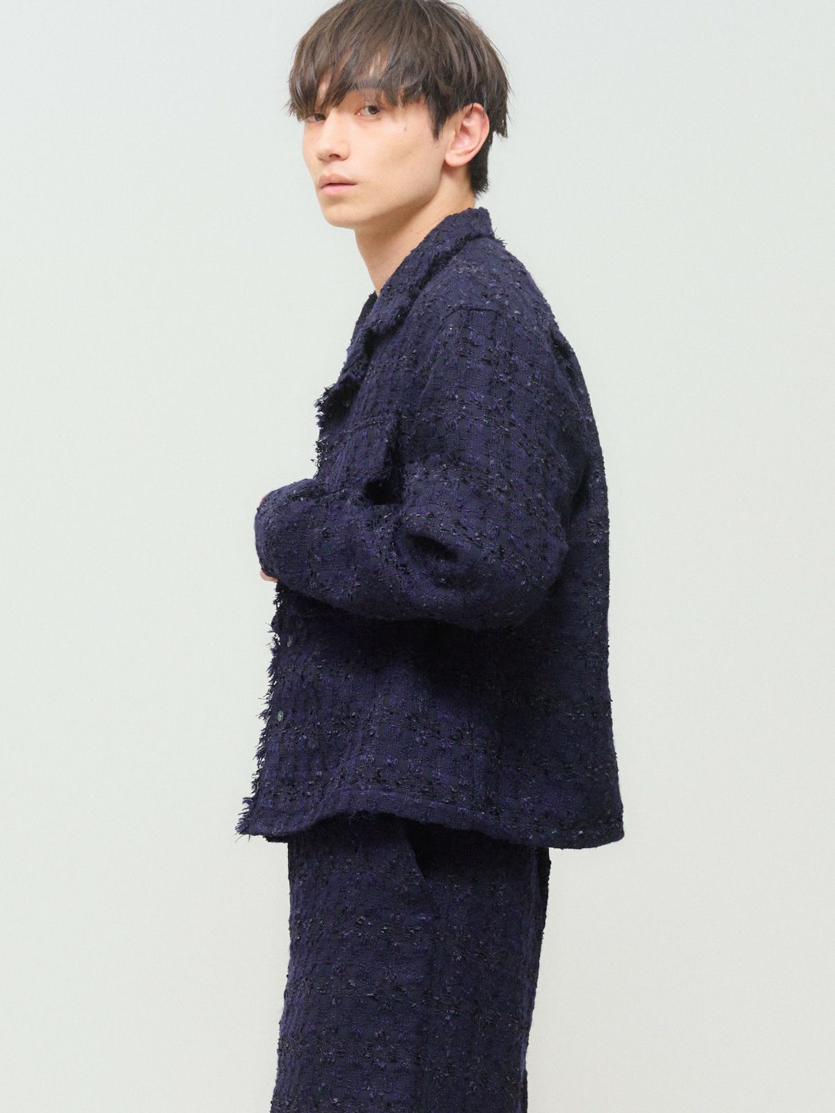 bright tweed blouson