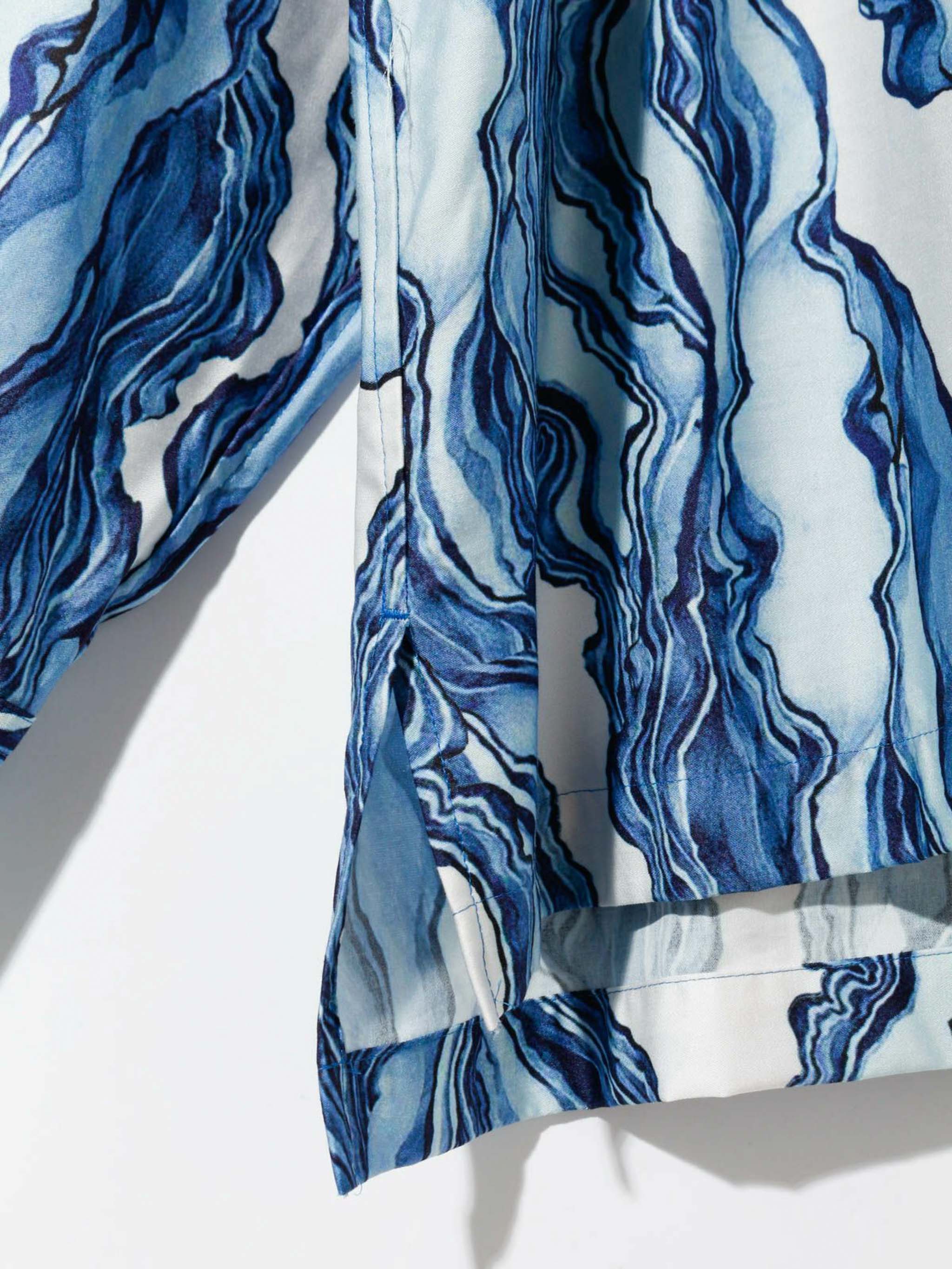 グラフィックプリントオープンカラーシャツ(3-1631)