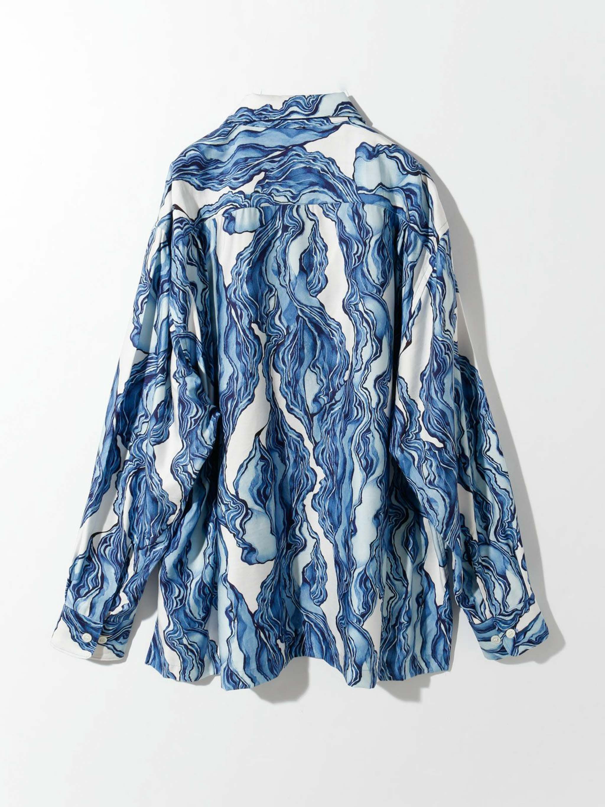 グラフィックプリントオープンカラーシャツ(3-1631)