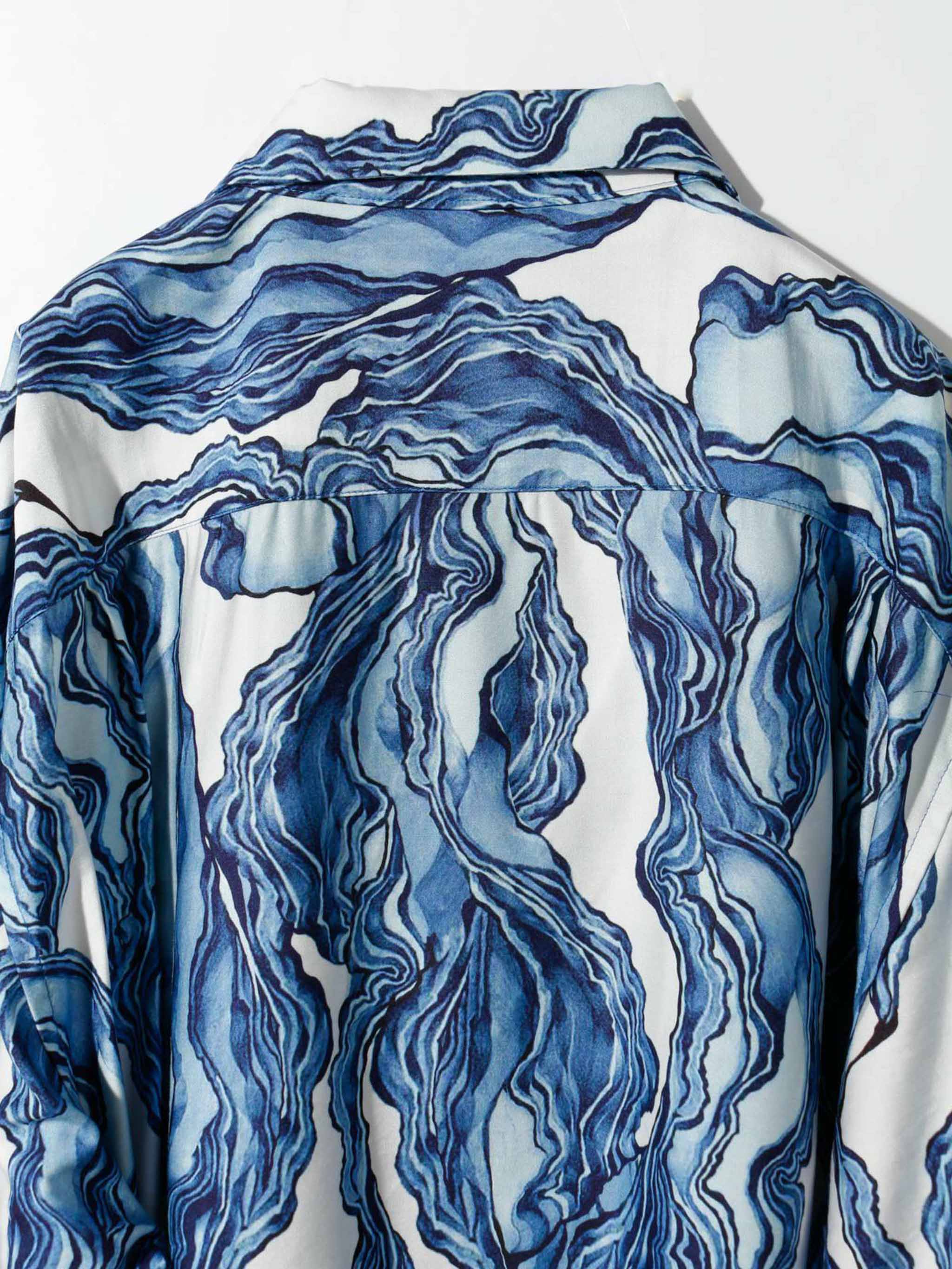 グラフィックプリントオープンカラーシャツ(3-1631)