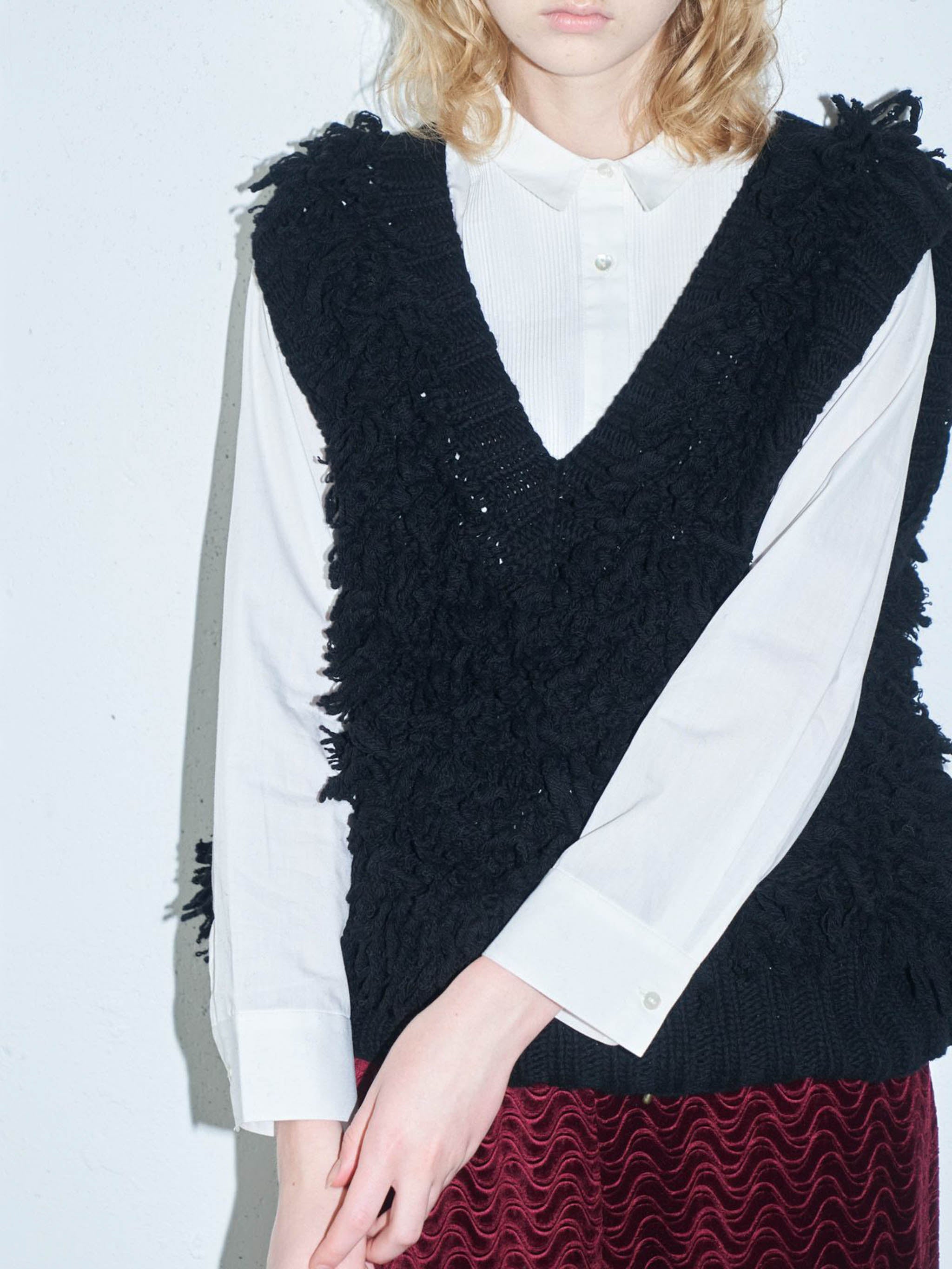 ピンタックドローストリングシャツ(3-1631)