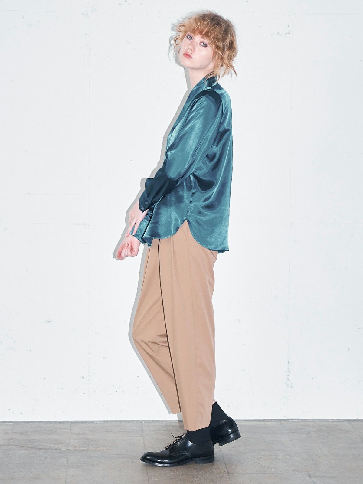 satin 3way ribbon blouse (3-1631)