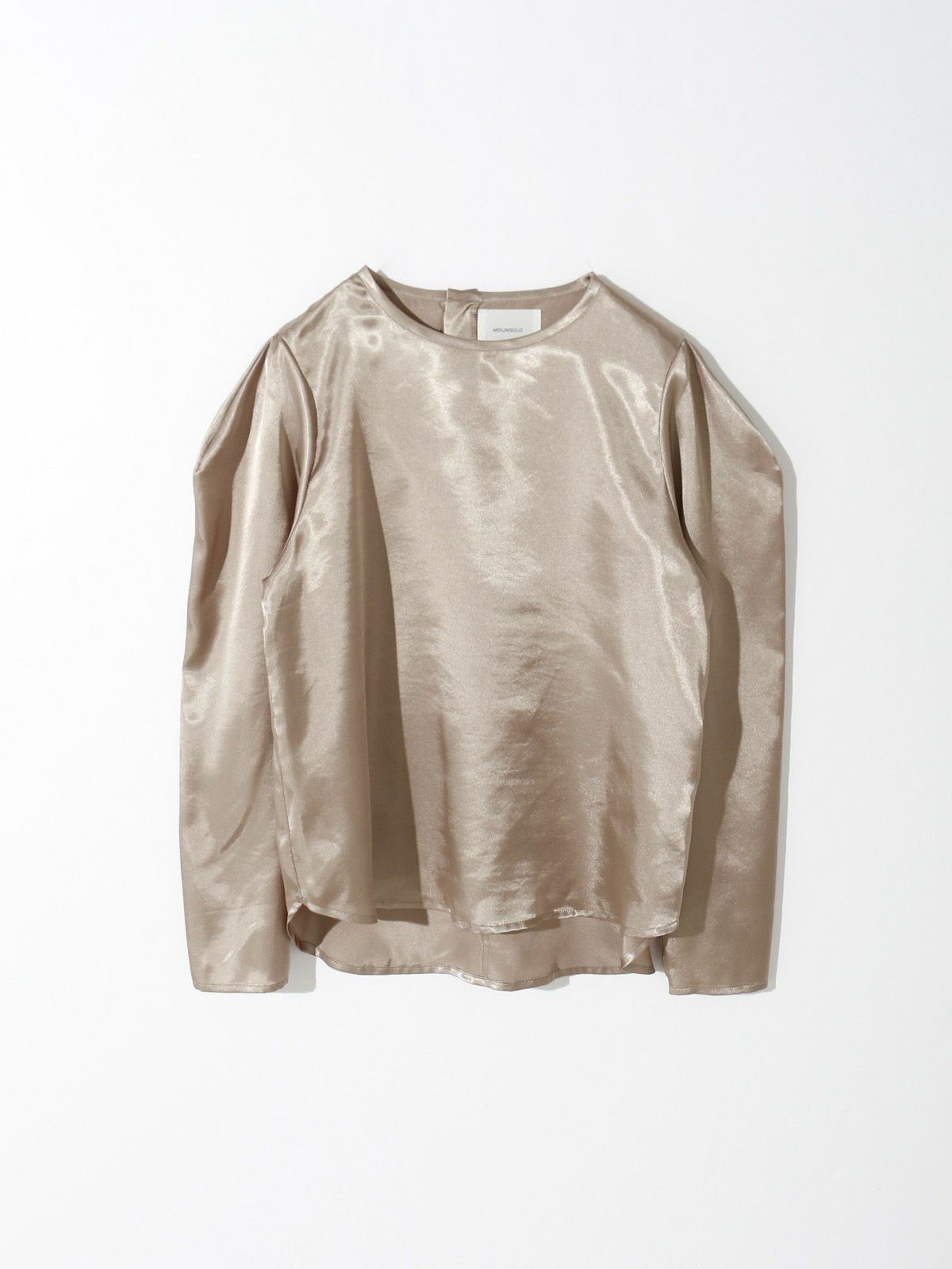 パフスリーブサテンブラウス(3-1631)