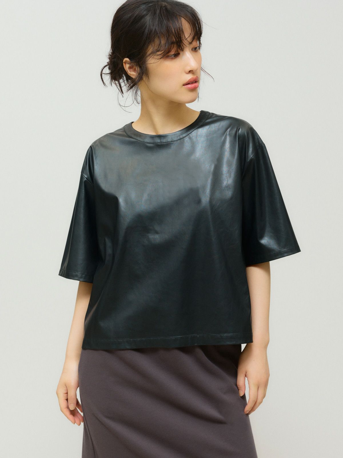 synthetic leather top