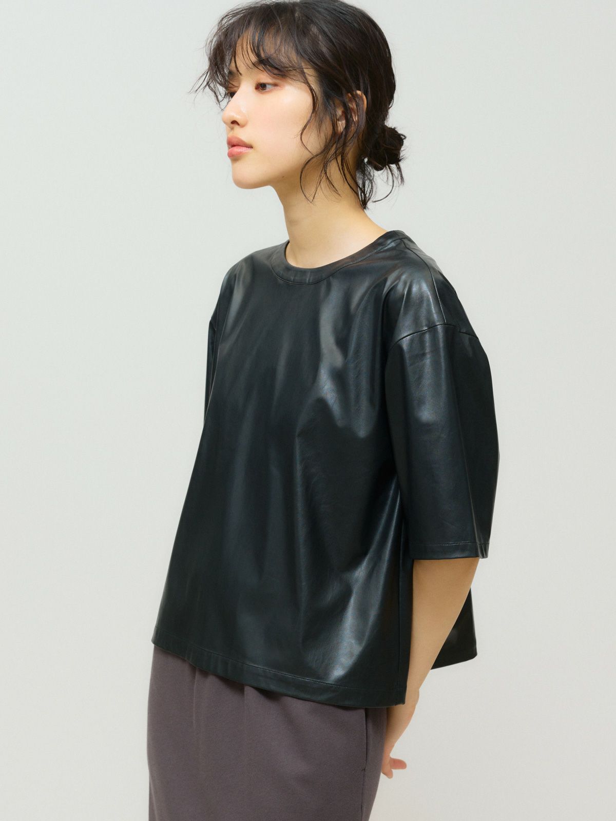 synthetic leather top
