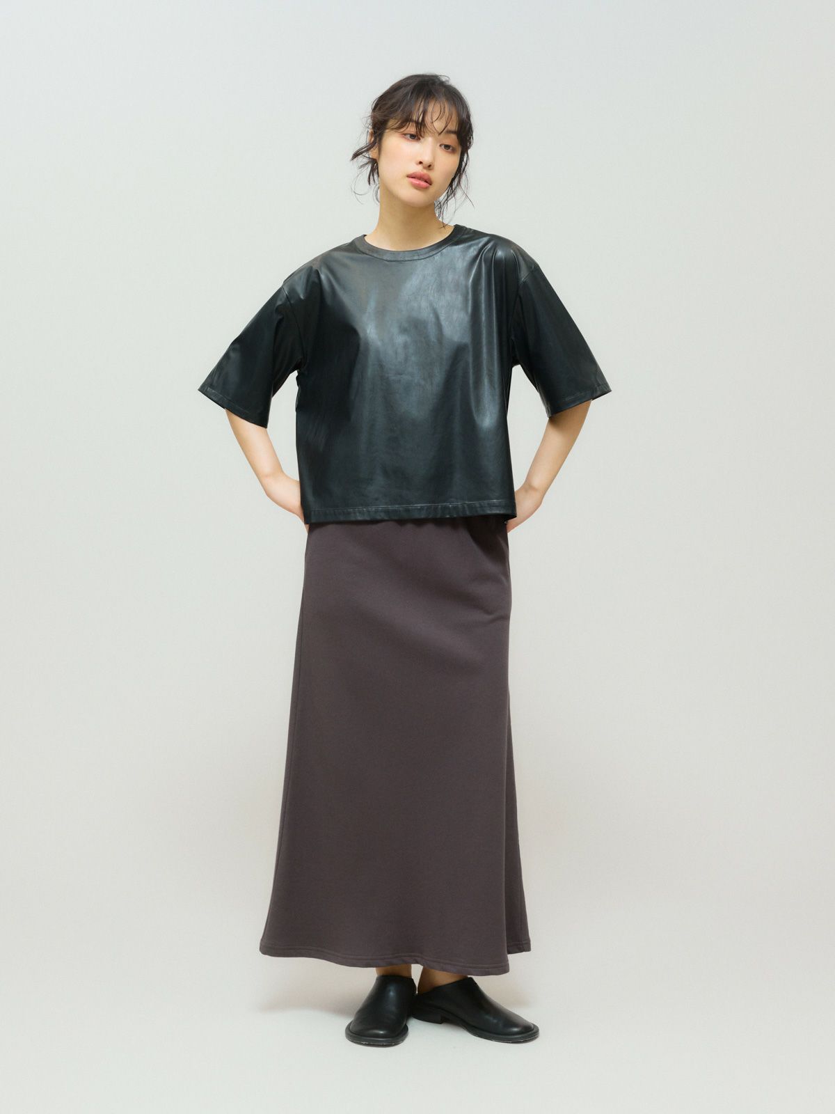 synthetic leather top