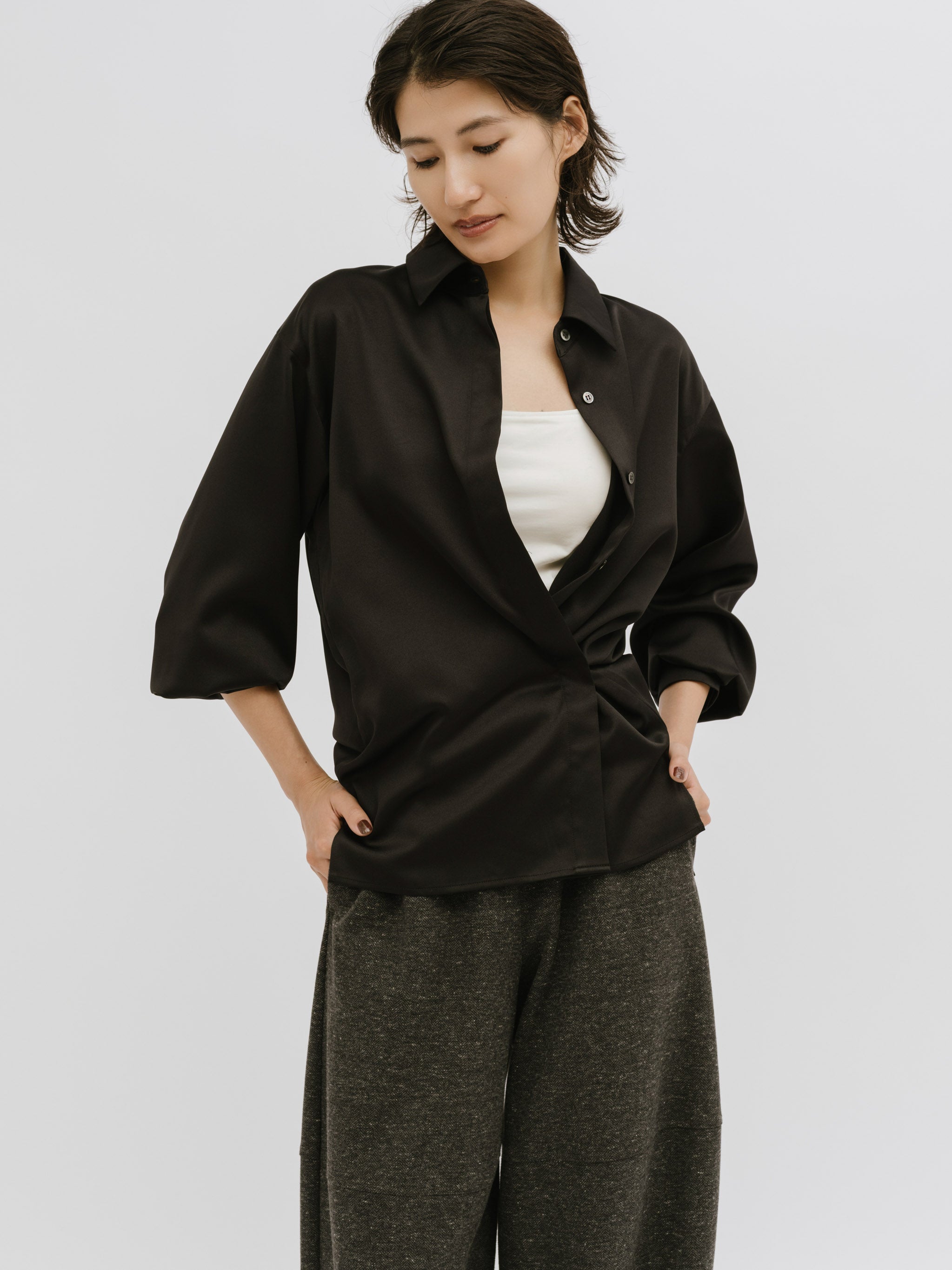 hidden wrap shirt