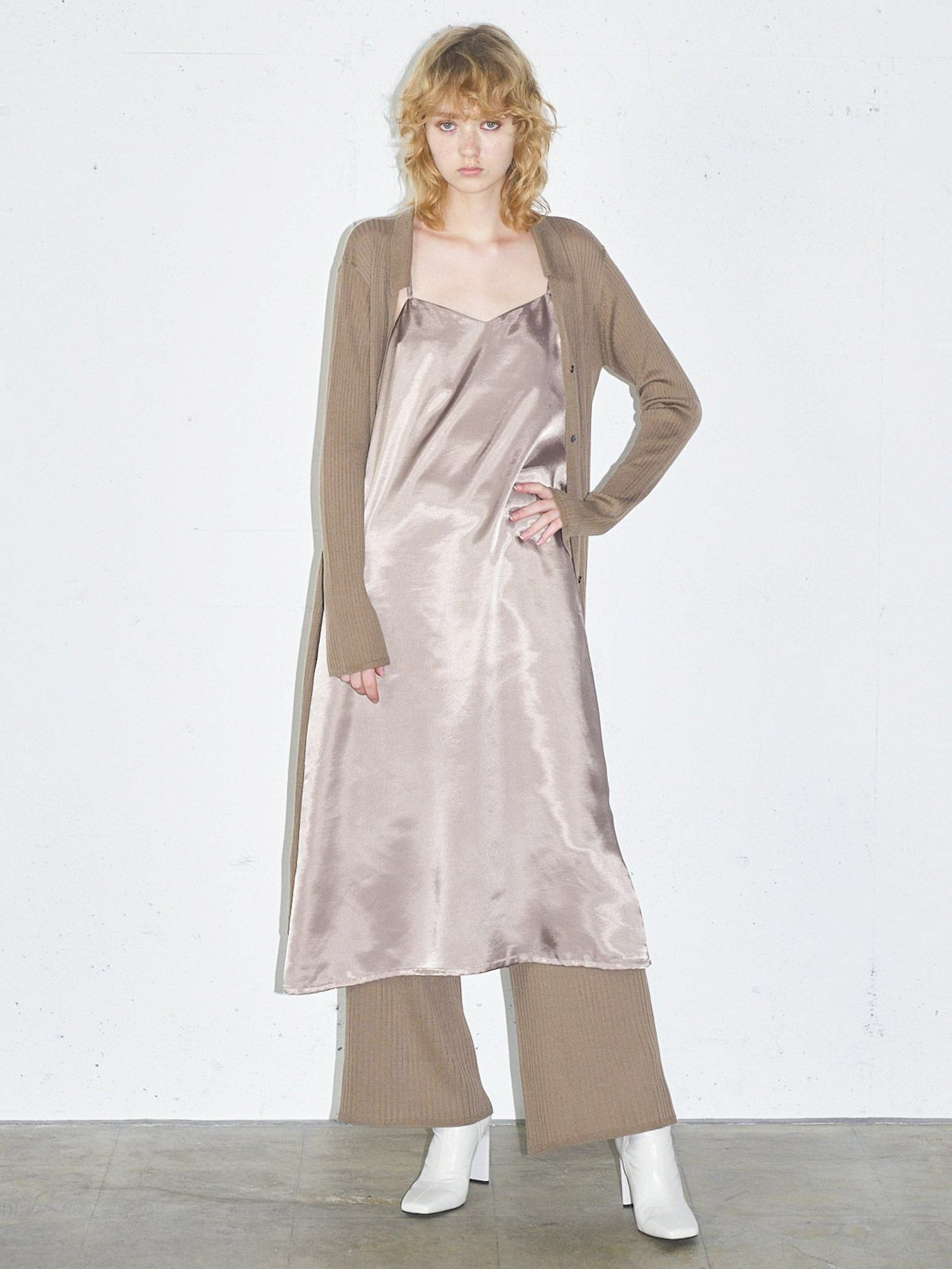 サテンキャミソールワンピース(3-1311)