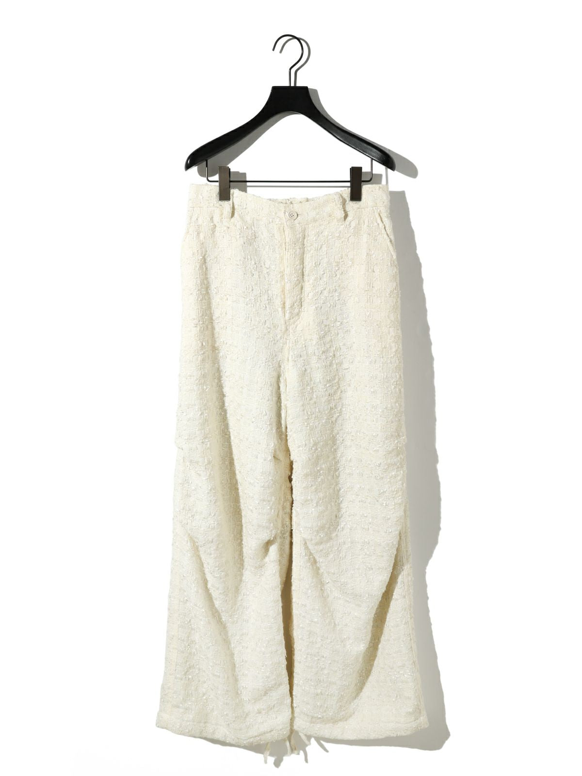 bright tweed parachute pants