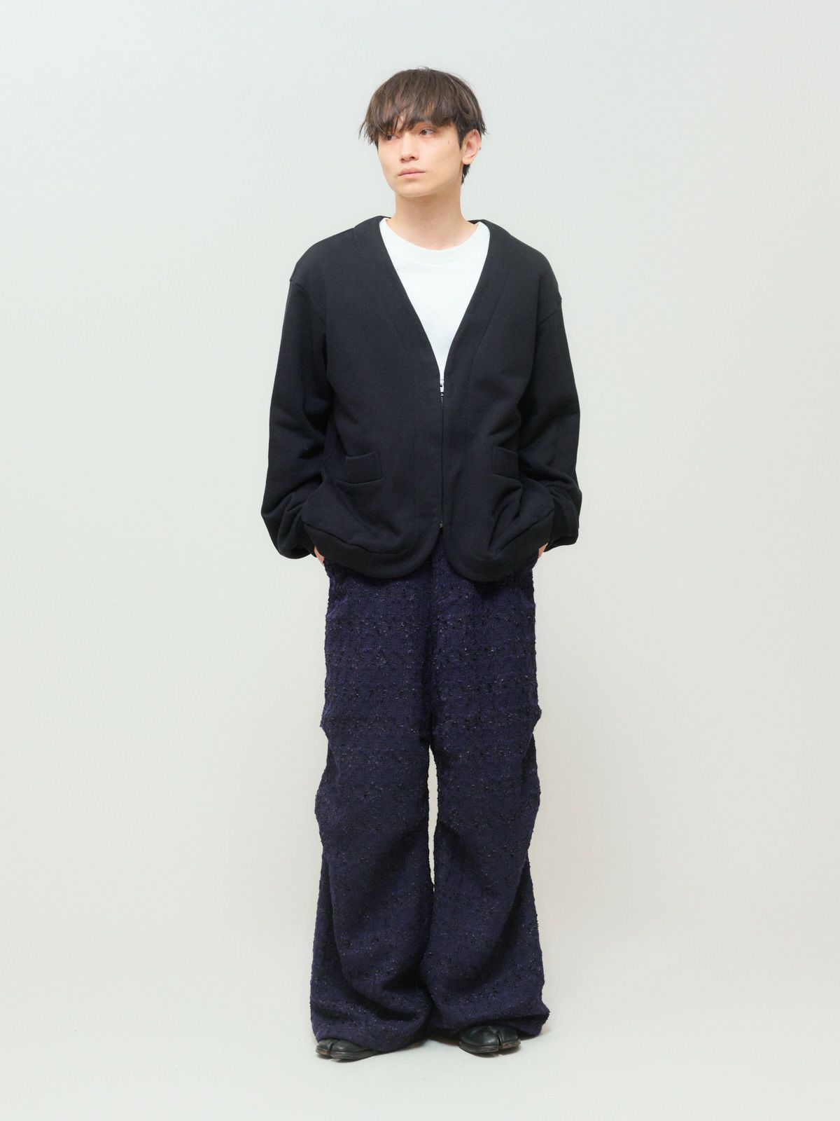 bright tweed parachute pants