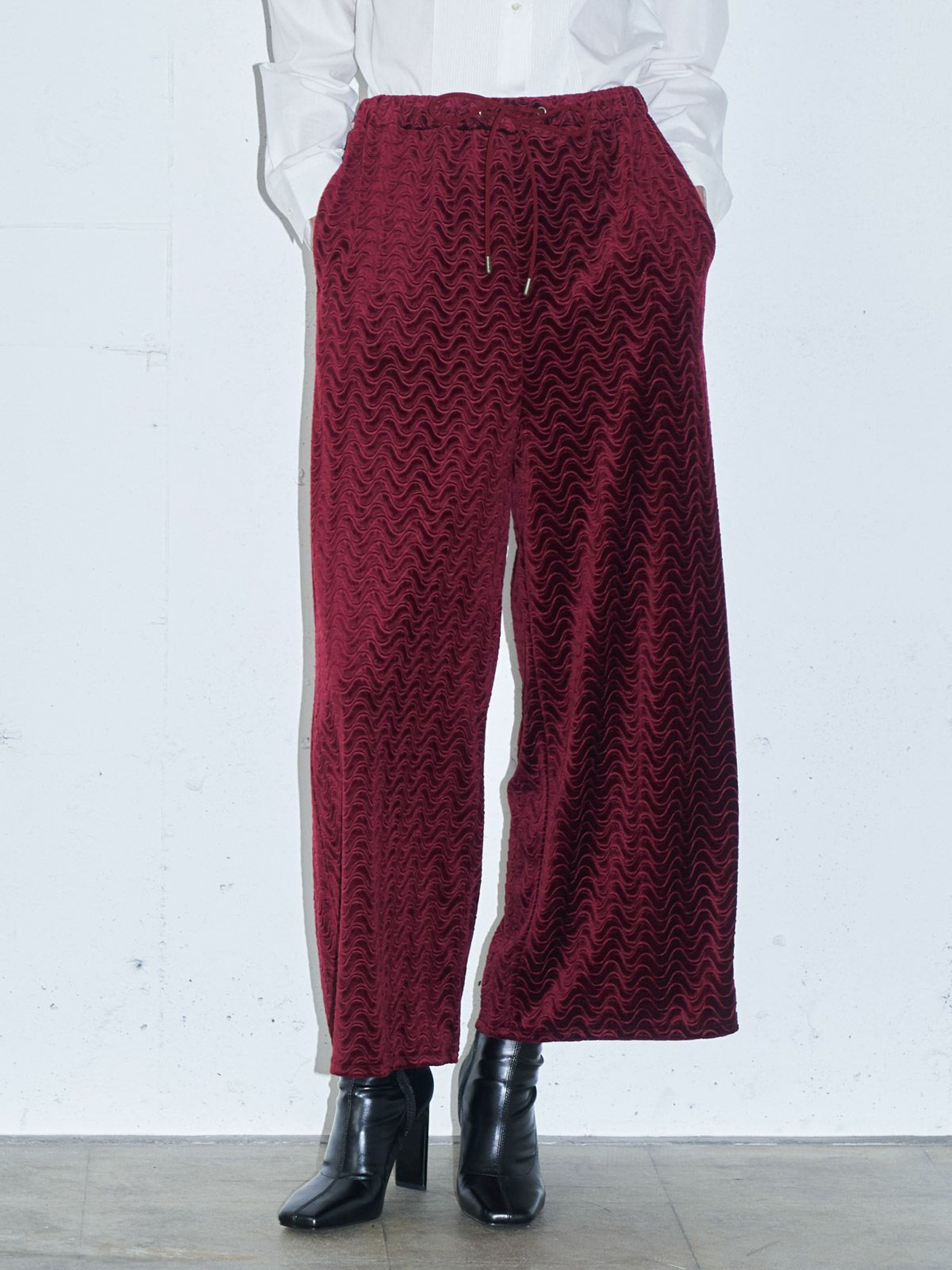 ピンティングベロアワイドパンツ(3-1319)