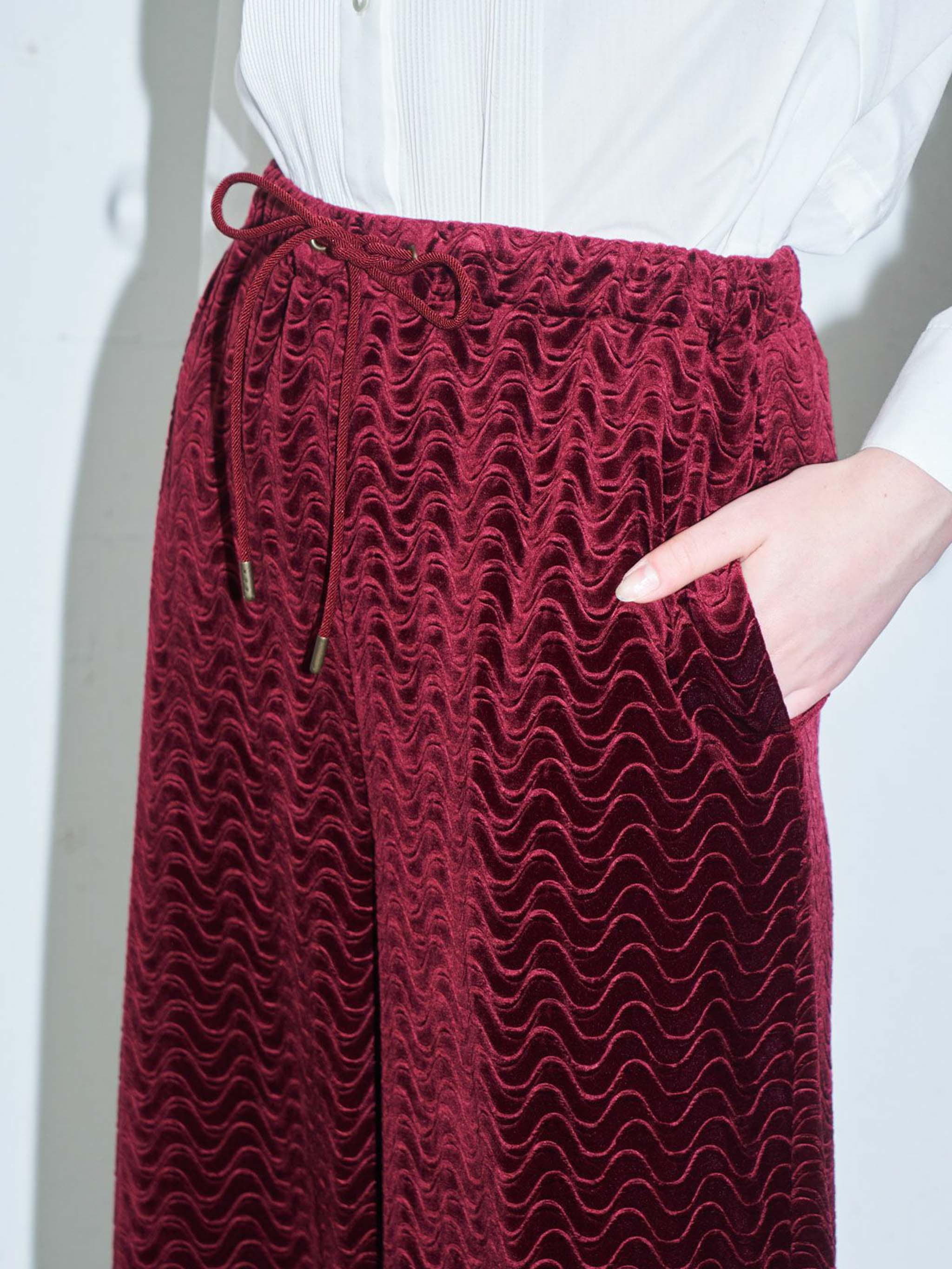 ピンティングベロアワイドパンツ(3-1319)