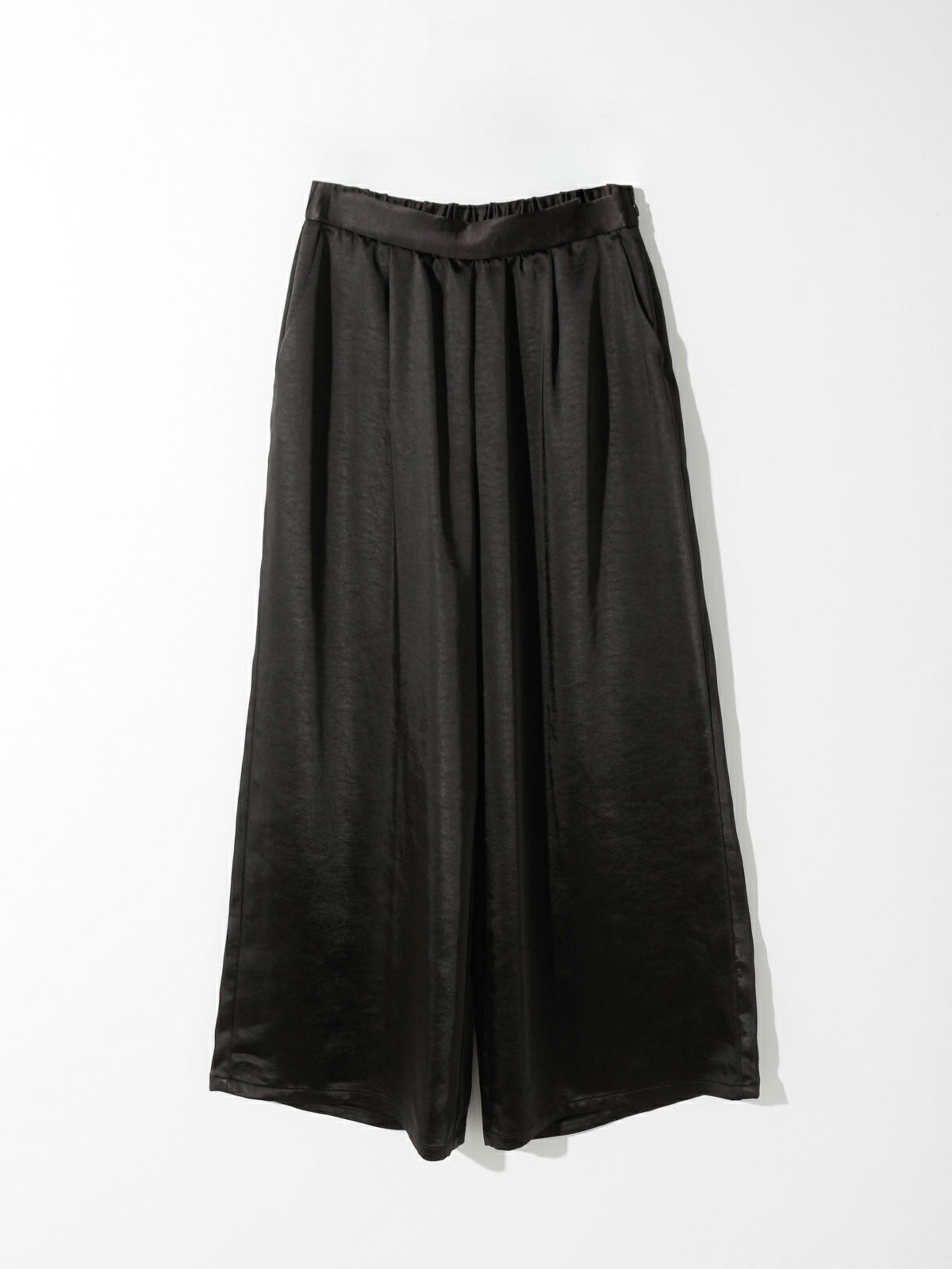 タックサテンワイドイージーパンツ(3-1048)