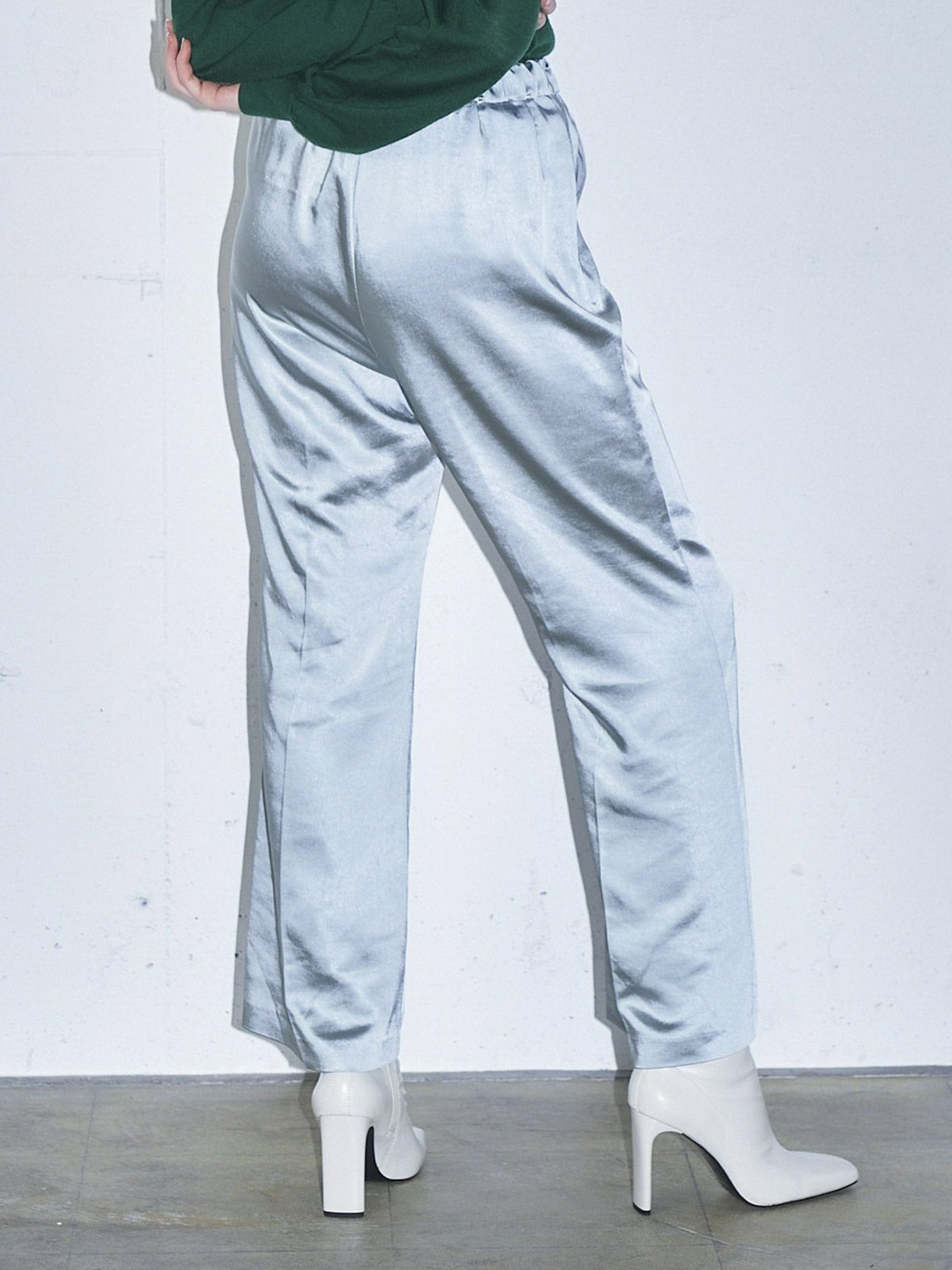 センタープレスサテンイージーパンツ(3-1048)