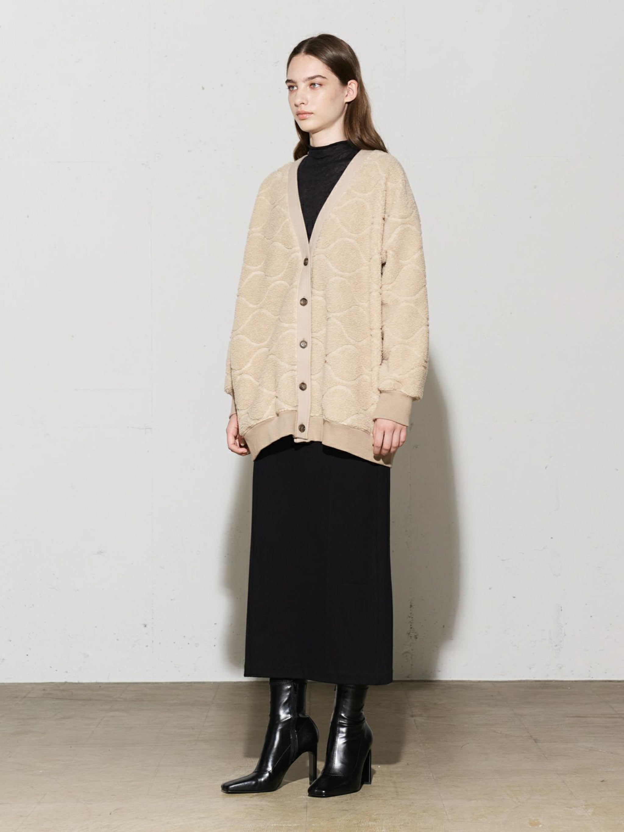 ピンタックロングタイトスカート