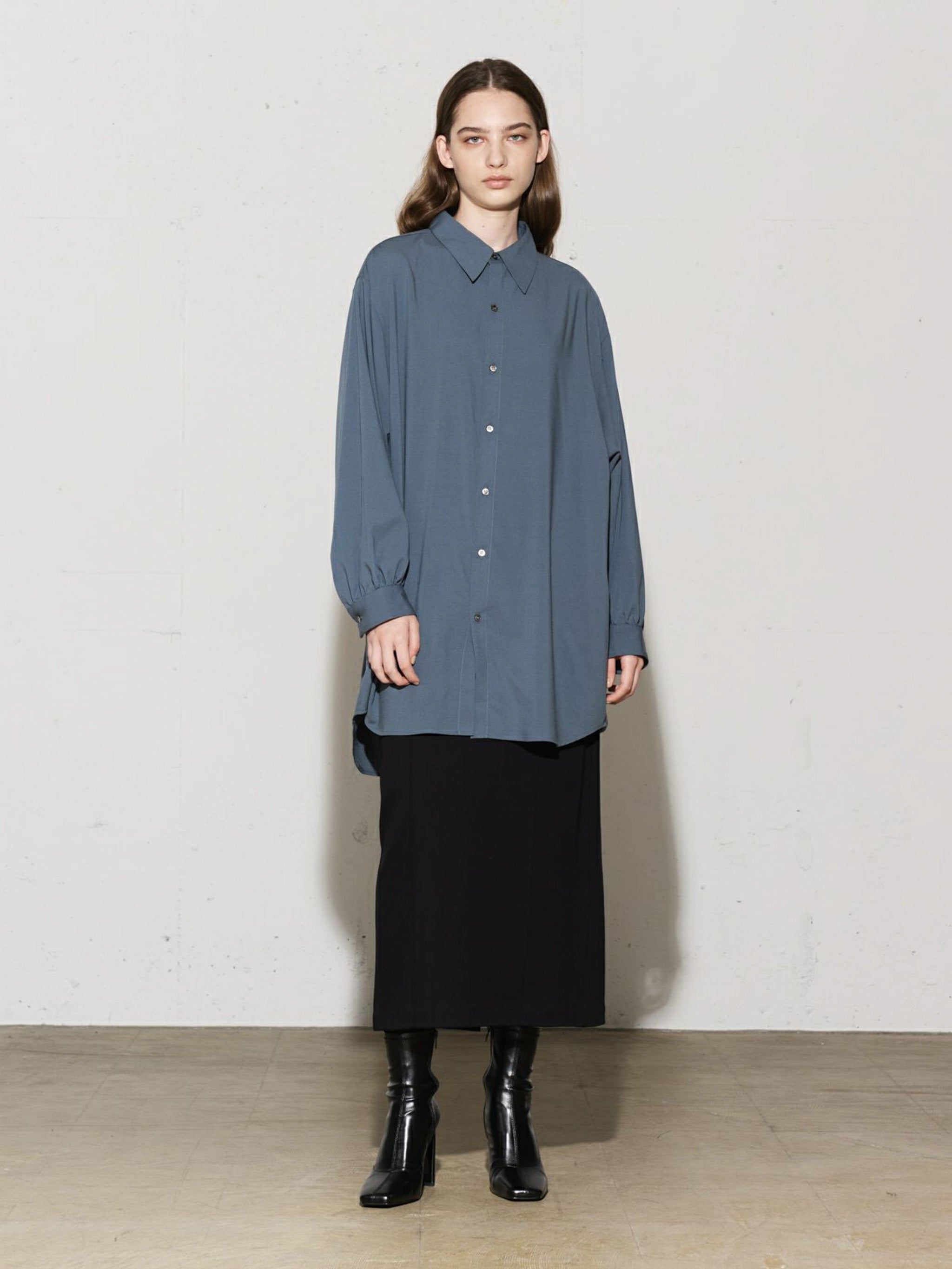 ピンタックロングタイトスカート