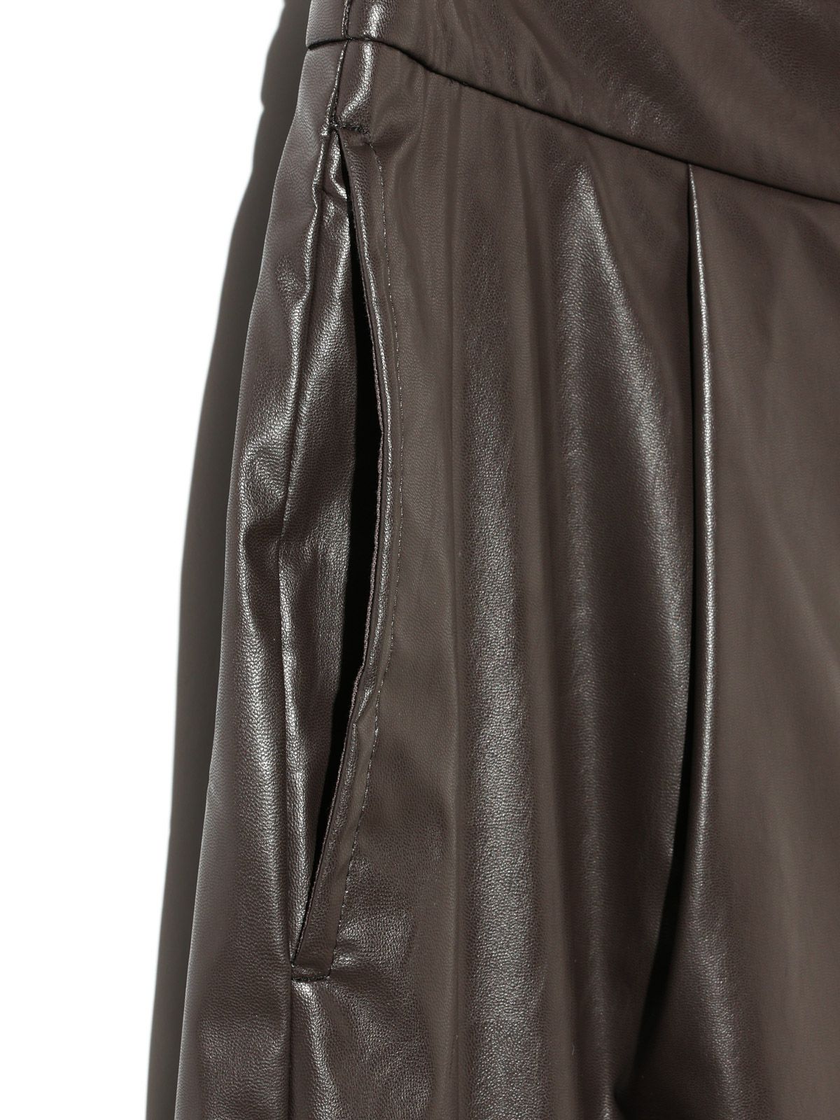 synthetic leather short pants