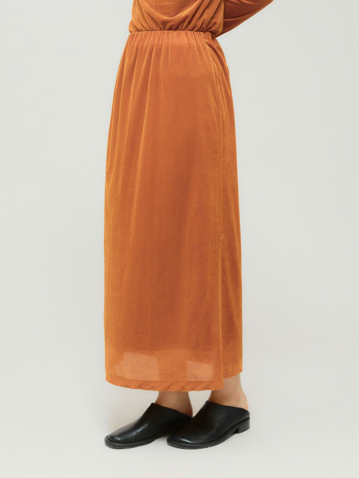 sheer velour rib skirt