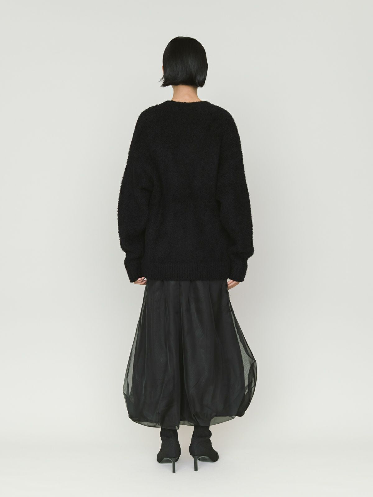 sheer long baloon skirt