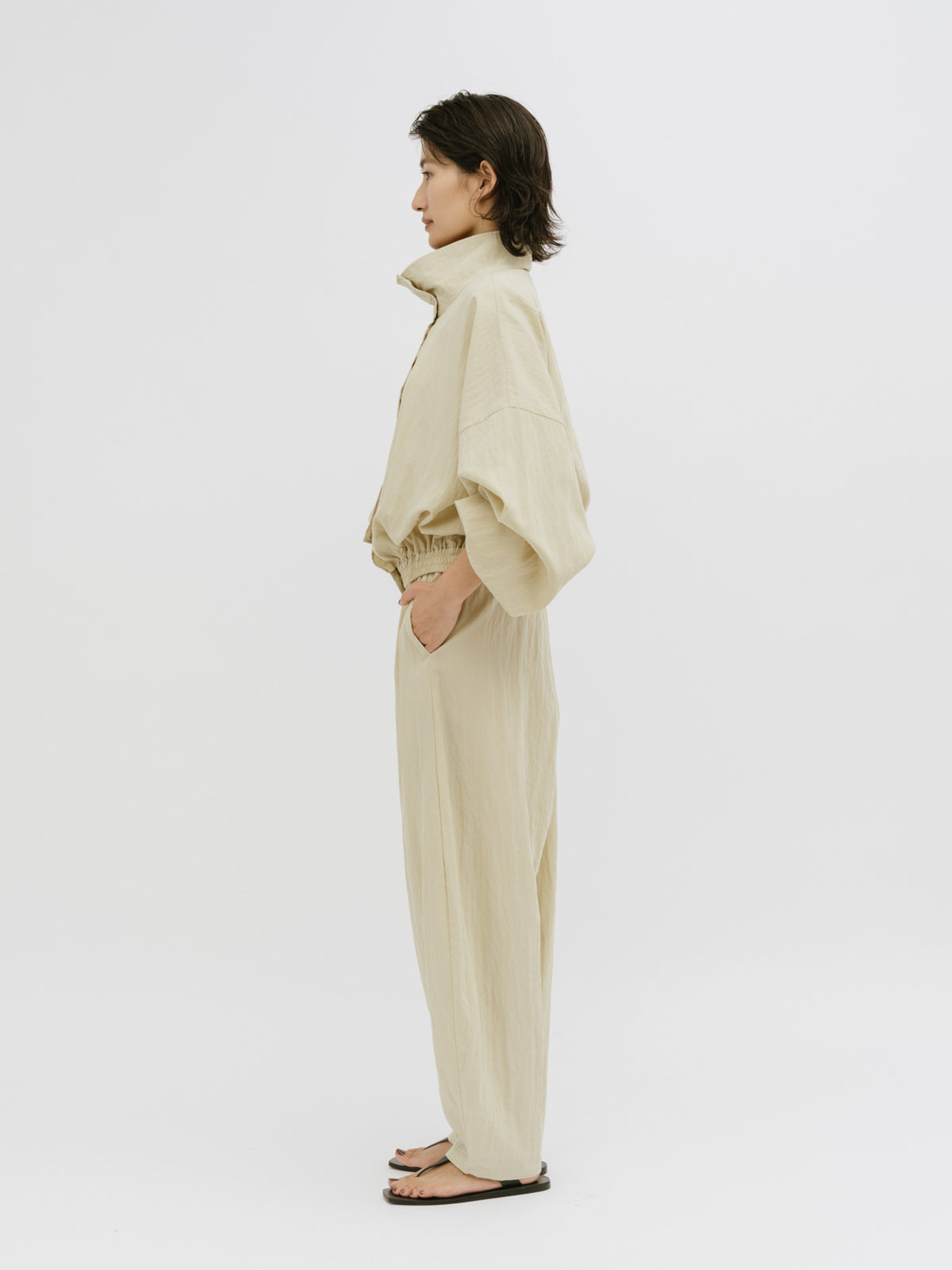 soft curve nylon pants