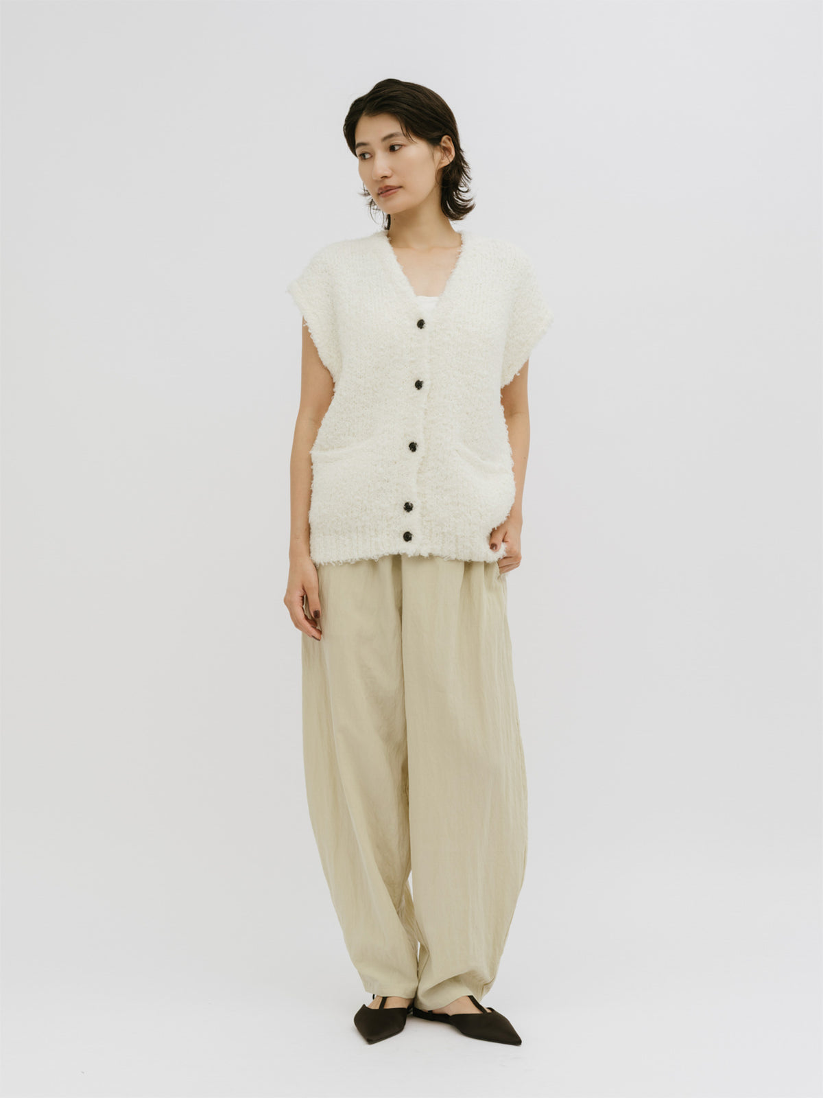 soft curve nylon pants