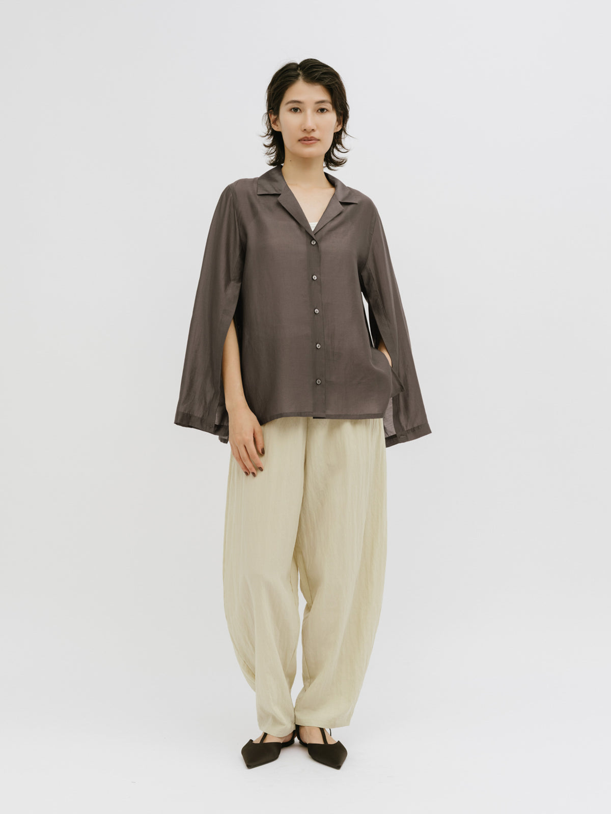 soft curve nylon pants
