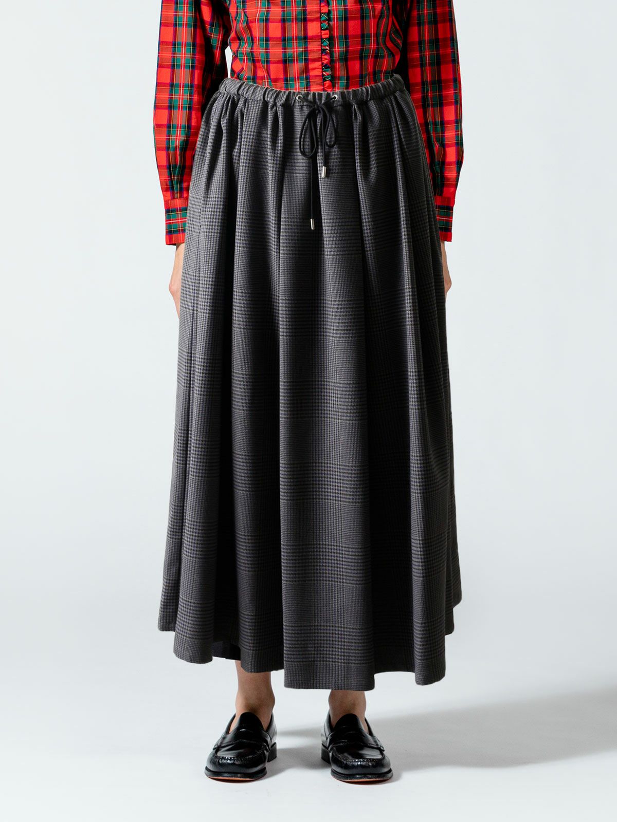 チェックフレアタックスカート(3-1633)