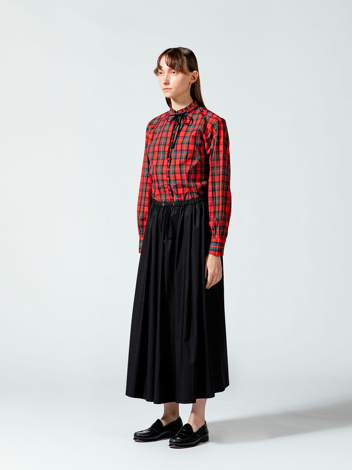 チェックフレアタックスカート(3-1633)