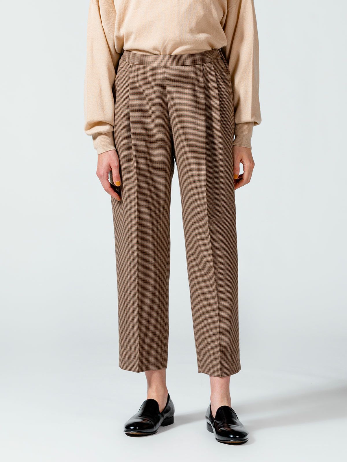 チェックセンタープレスパンツ(3-1056)