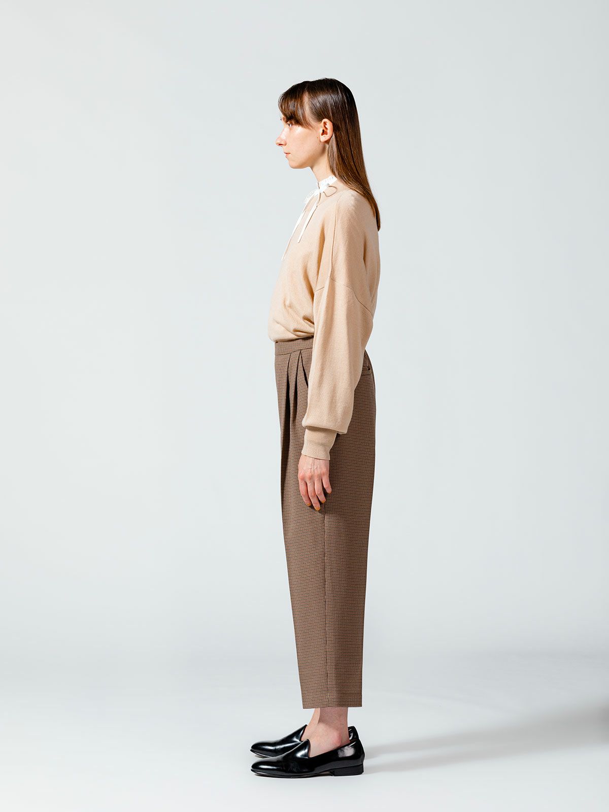 チェックセンタープレスパンツ(3-1056)