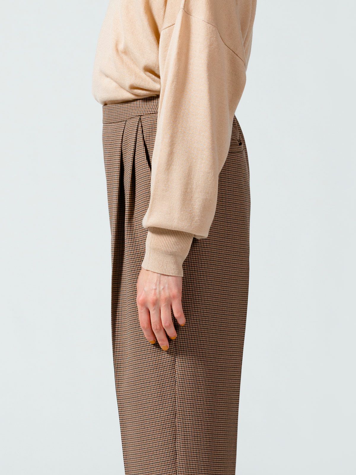 チェックセンタープレスパンツ(3-1056)