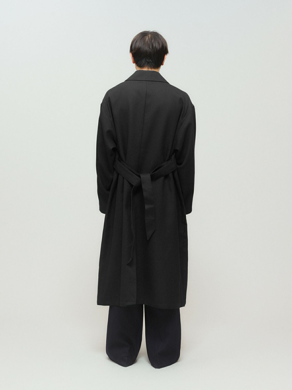 wool serge long coat