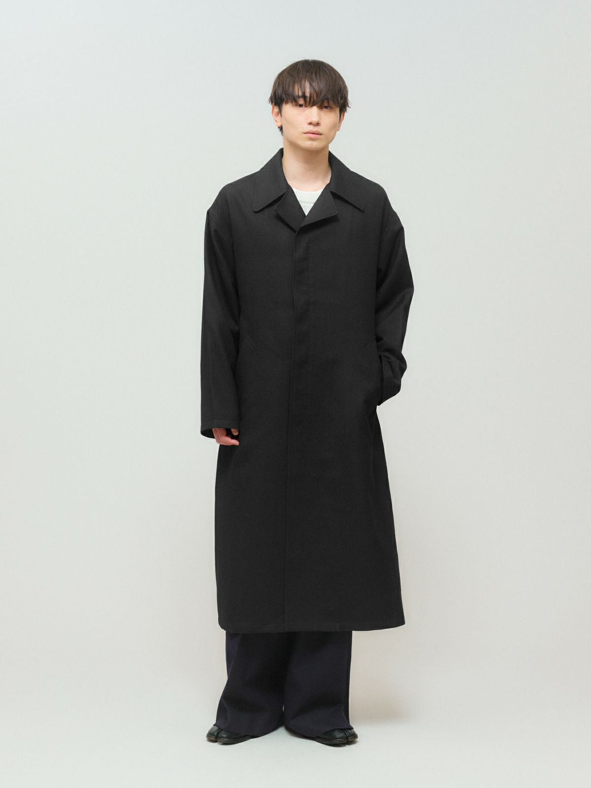 wool serge long coat