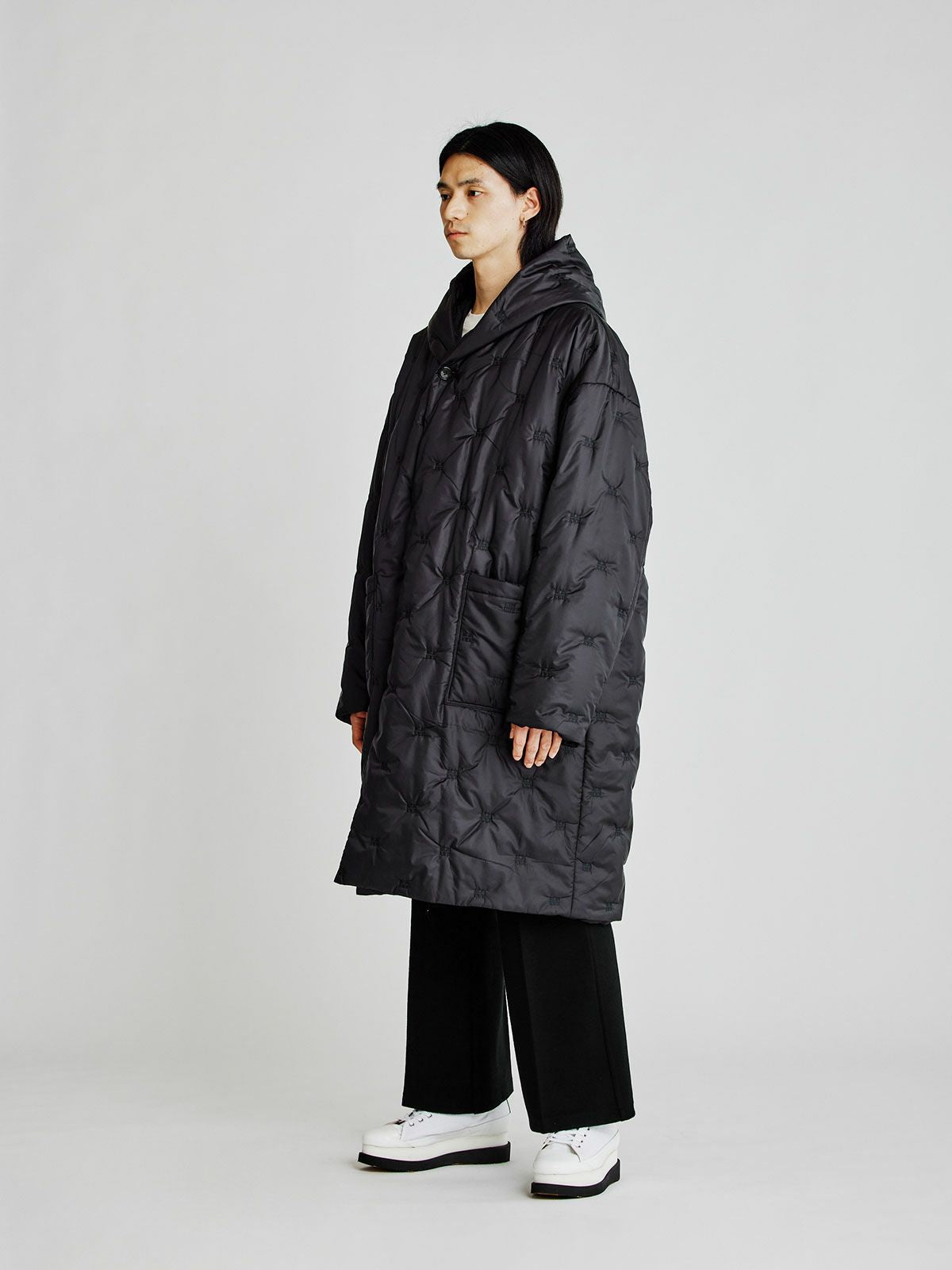 Men’s ロゴパディングダウンフードコート(3-1120)