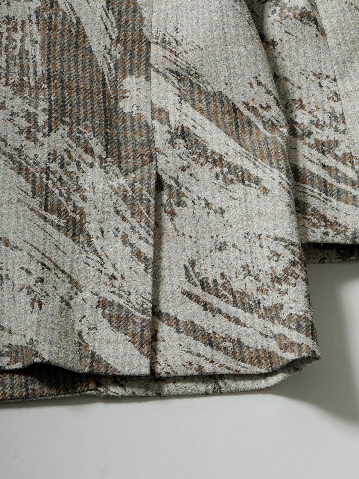 ツイードチェックかすみプリントコート(3-1542/3-1543)