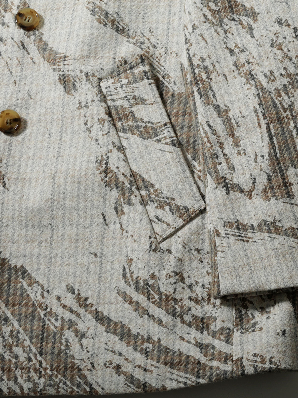 ツイードチェックかすみプリントコート(3-1542/3-1543)