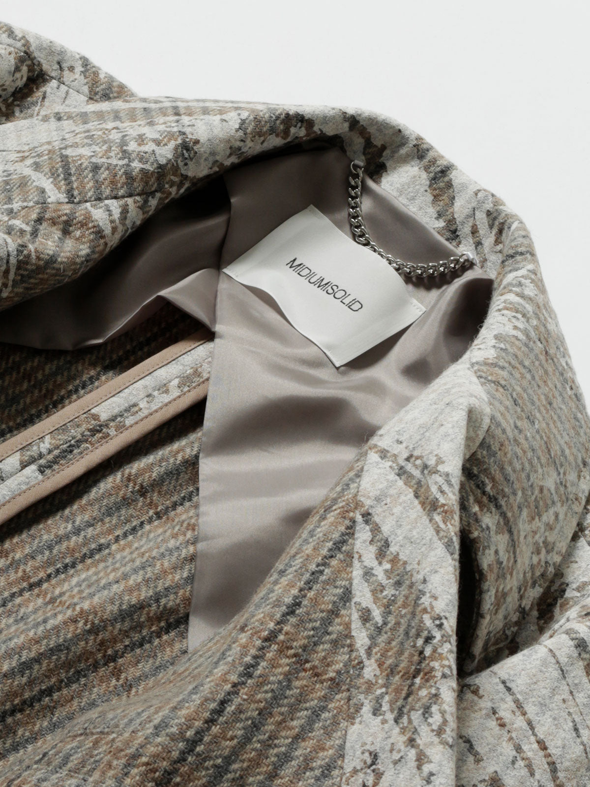 ツイードチェックかすみプリントコート(3-1542/3-1543)