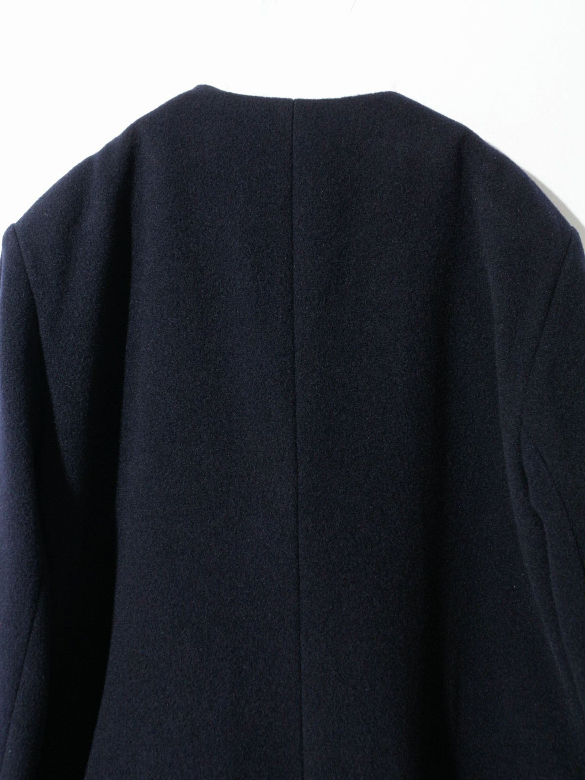 ノーカラーロングコート(3-1101)