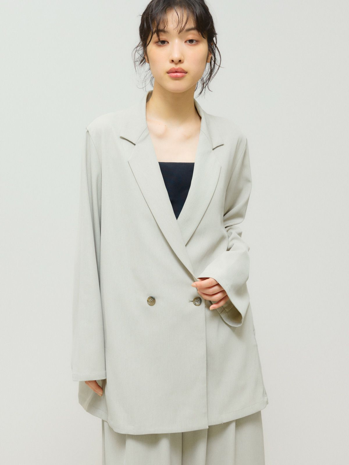 double breasted light jacket